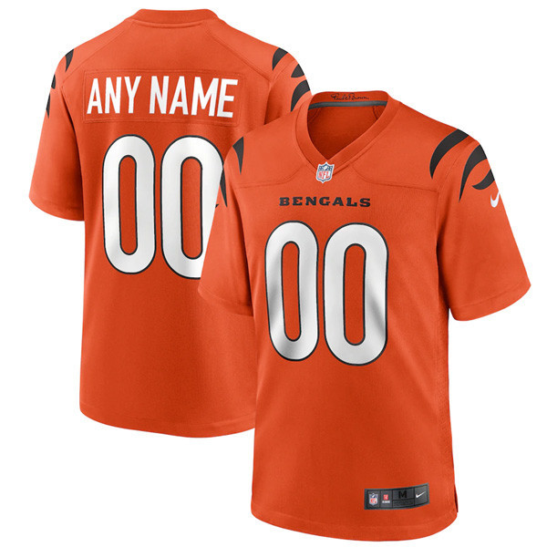 Men's Cincinnati Bengals Custom Orange Jersey - All Stitched