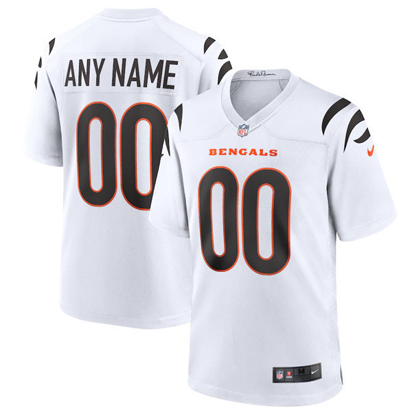 Men's Cincinnati Bengals Custom White Jersey - All Stitched