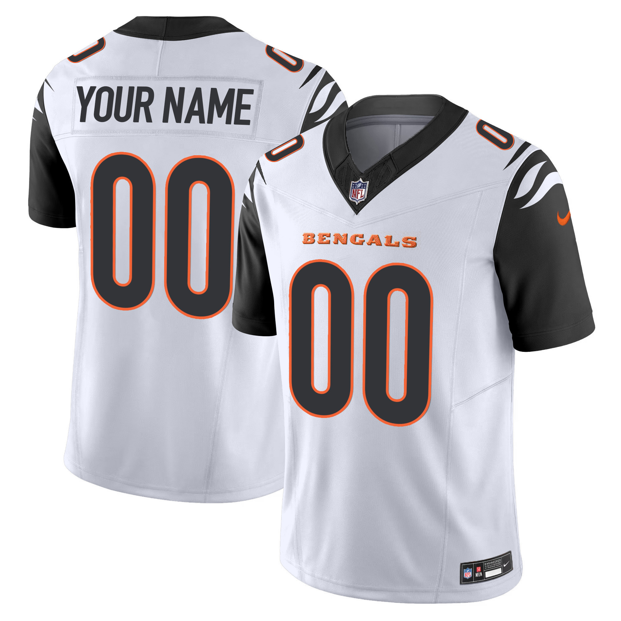 Men's Cincinnati Bengals Vapor Limited Custom Color Rush Jersey - All Stitched