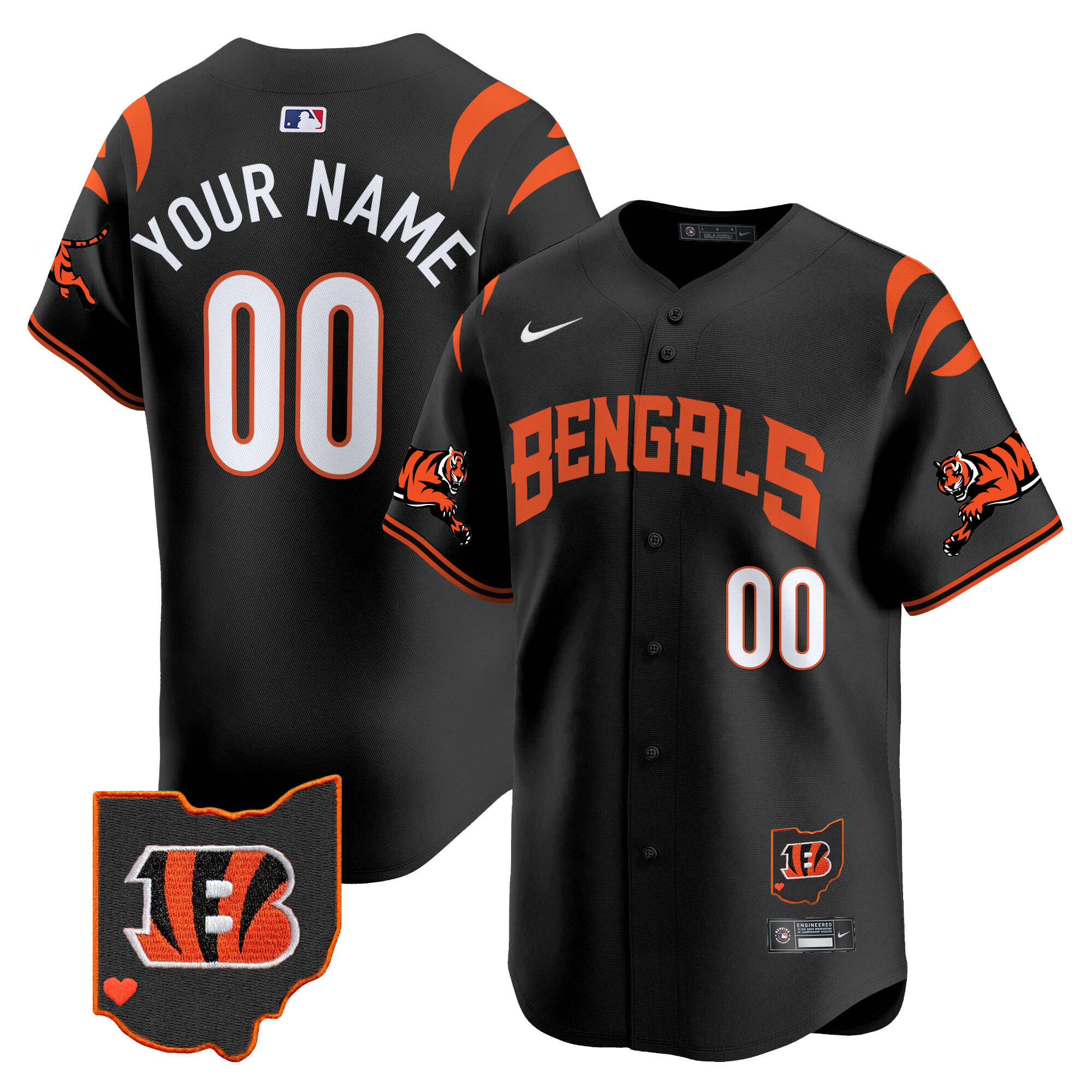 Men's Cincinnati Bengals Vapor Premier Limited Custom Black Jersey - All Stitched