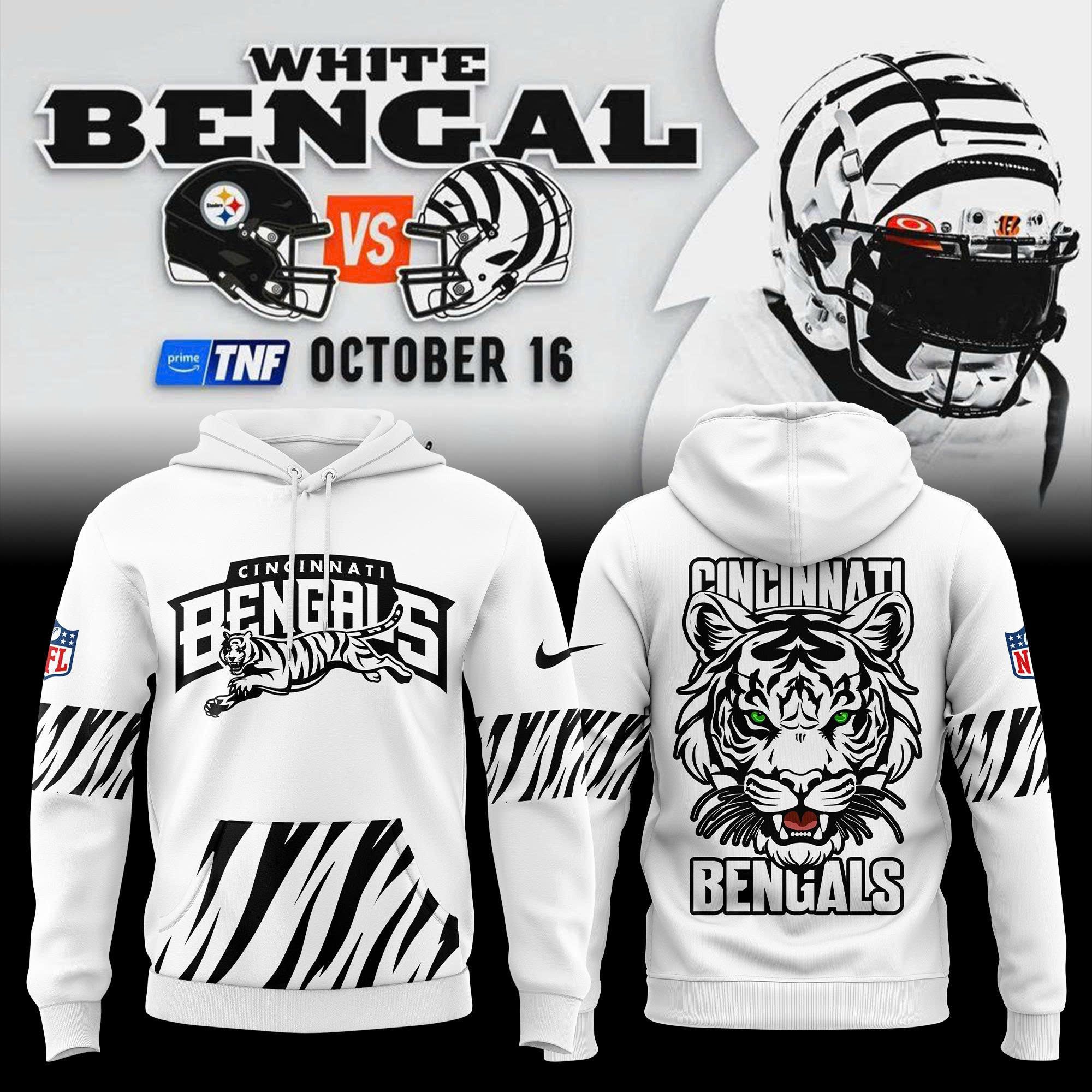 Men's Cincinnati Bengals White Limited Edition Hoodie