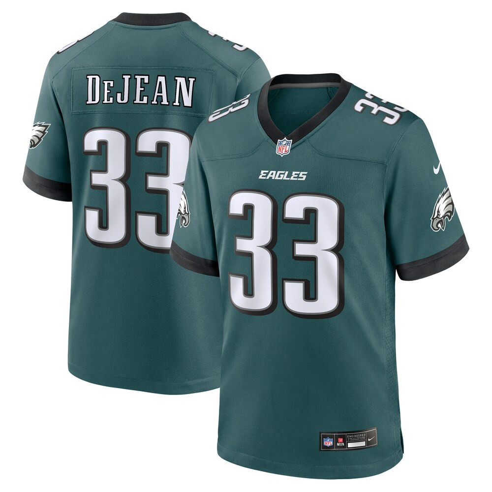 Men's Cooper DeJean #33 Philadelphia Eagles Midnight Green DeJean Jersey - All Stitched