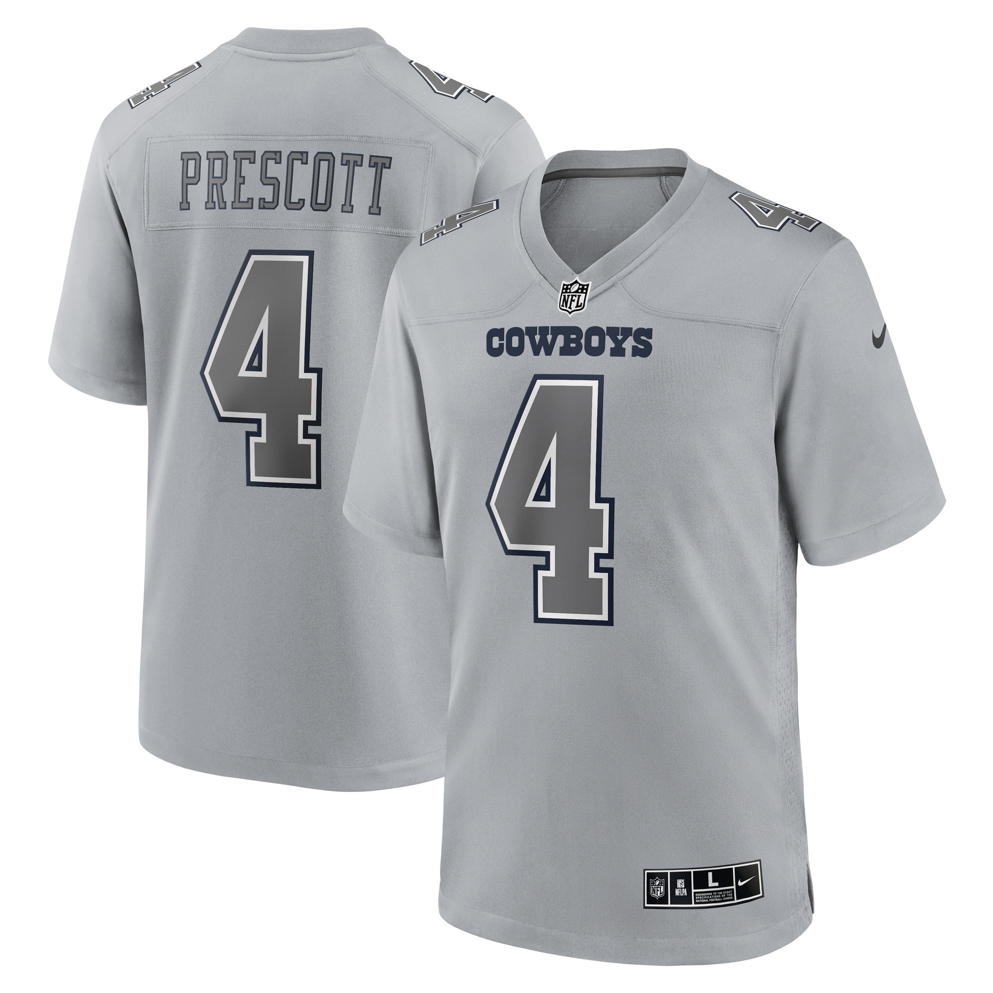 Men's Dak Prescott Dallas Cowboys Silver Jersey - All Stitched