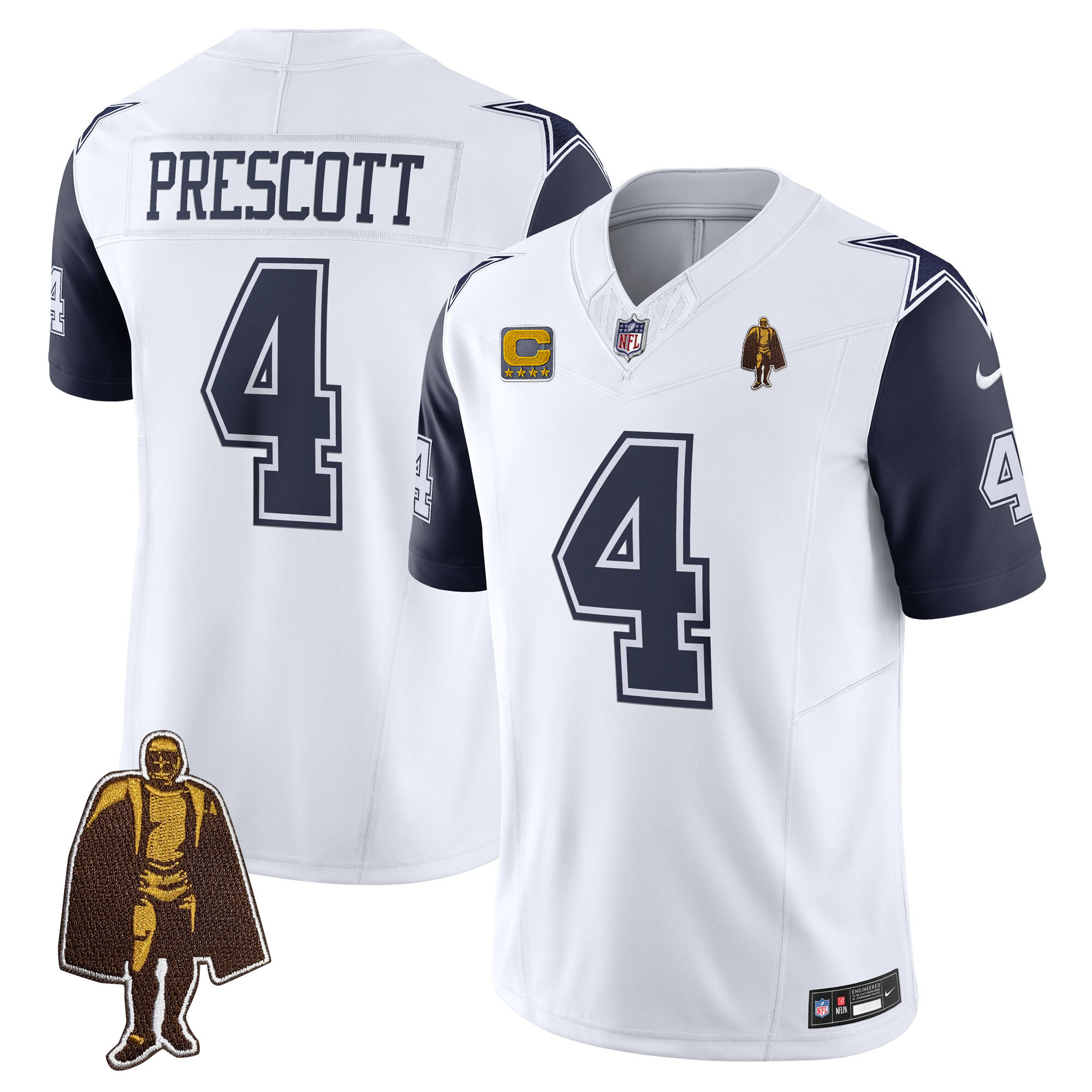 Men's Dak Prescott Dallas Cowboys Walter Payton Patch Color Rush Jersey - All Stitched