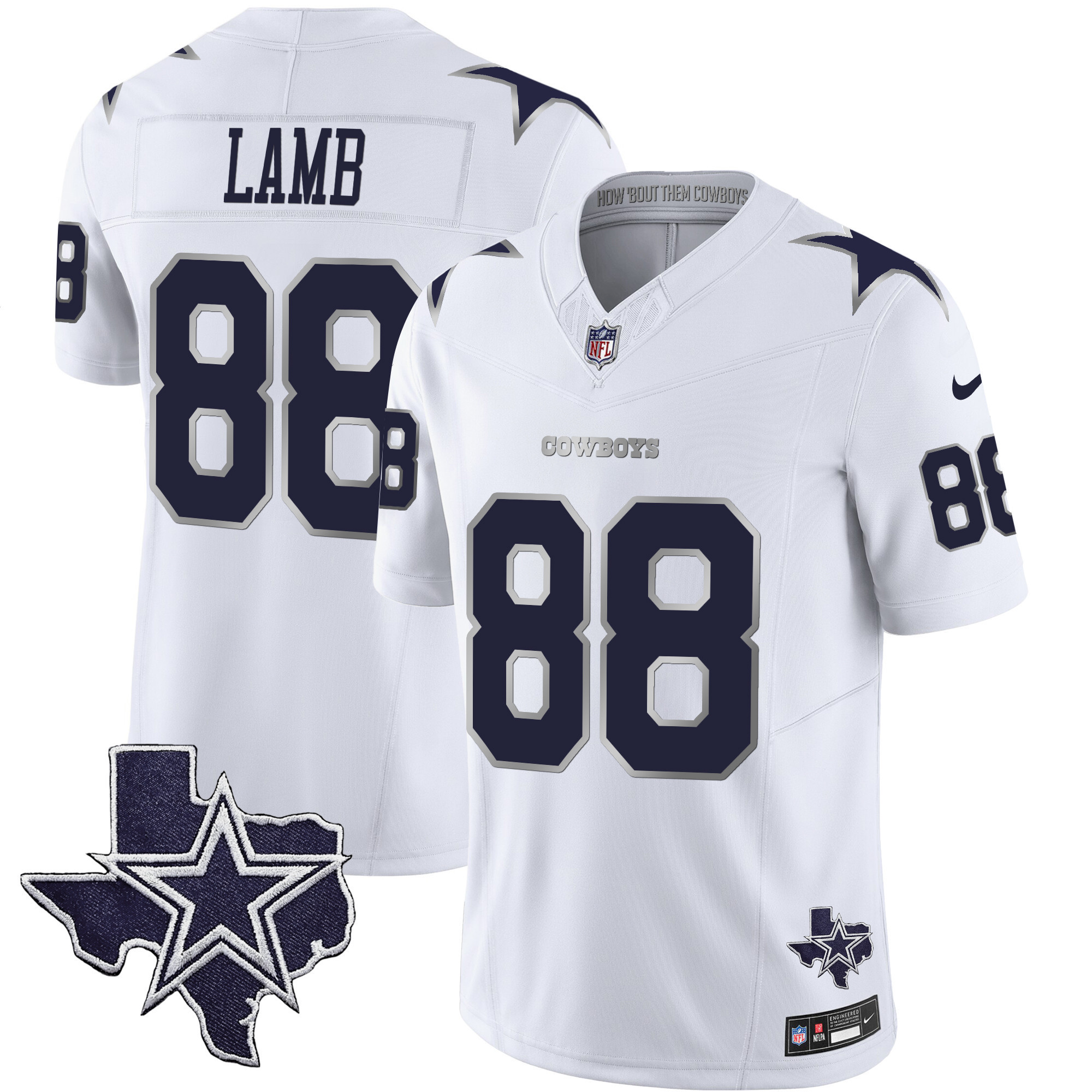 Men's Dallas Cowboys 2024 Winter Warrior Vapor Limited CeeDee Lamb Jersey - All Stitched