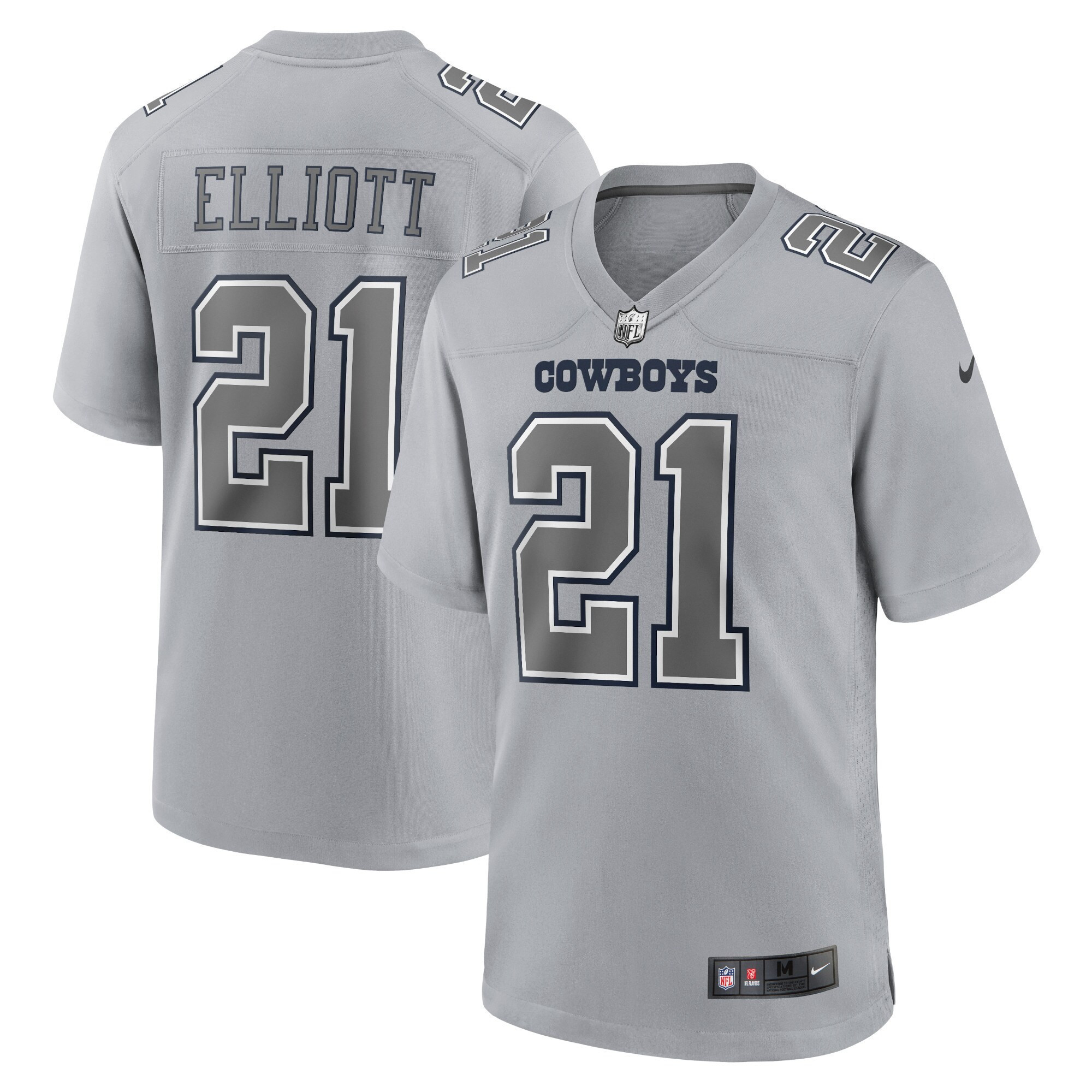 Men's Dallas Cowboys Atmosphere Fashion Game - Gray - All Stitched Ezekiel Elliott Jersey - All Stitched