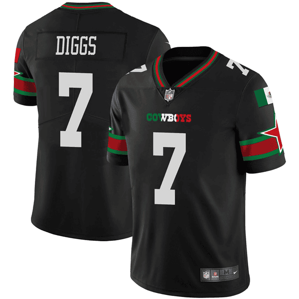 Men's Dallas Cowboys Black Mexican Vapor Limited - All Stitched Trevon Diggs Jersey - All Stitched