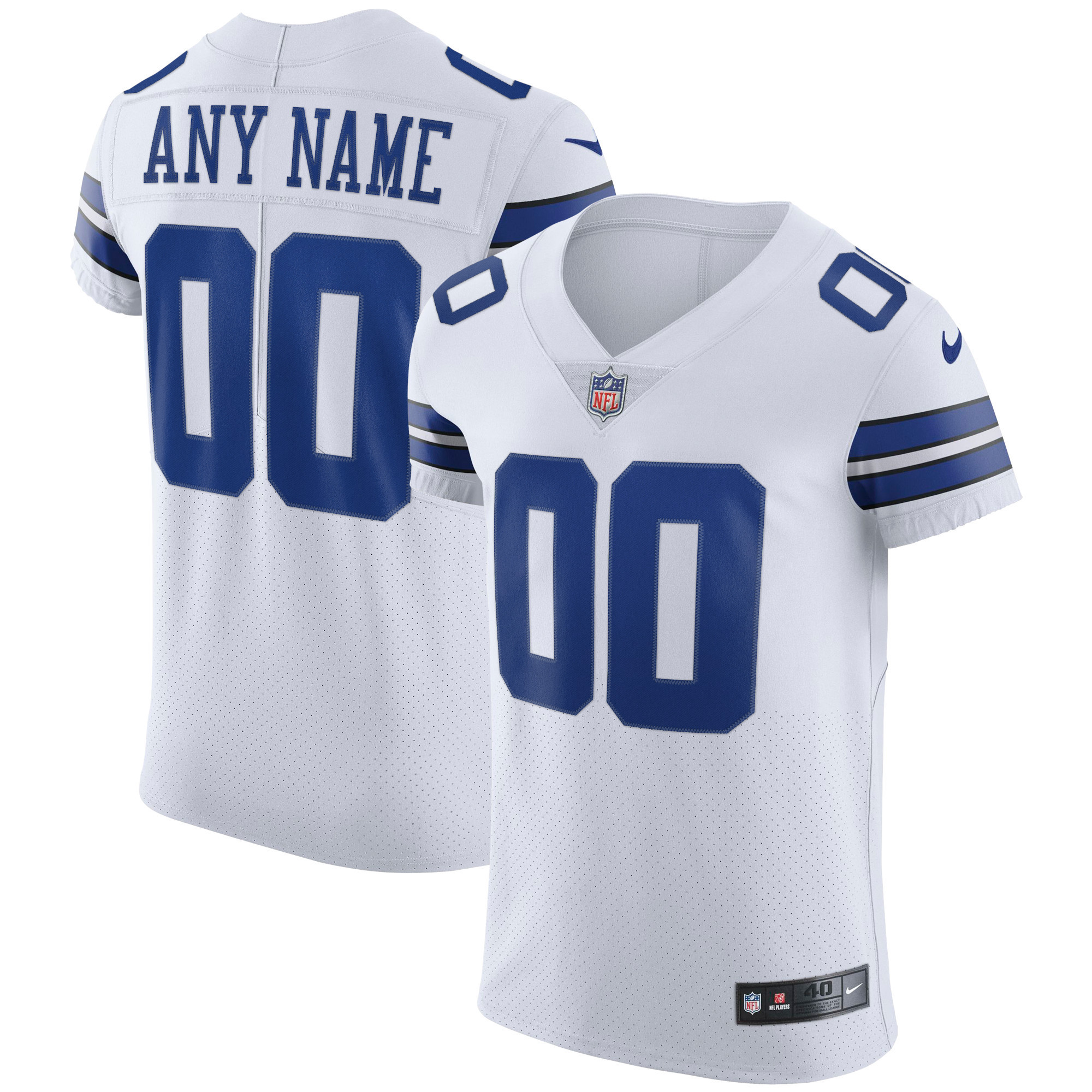 Men's Dallas Cowboys Custom White2 Jersey - All Stitched
