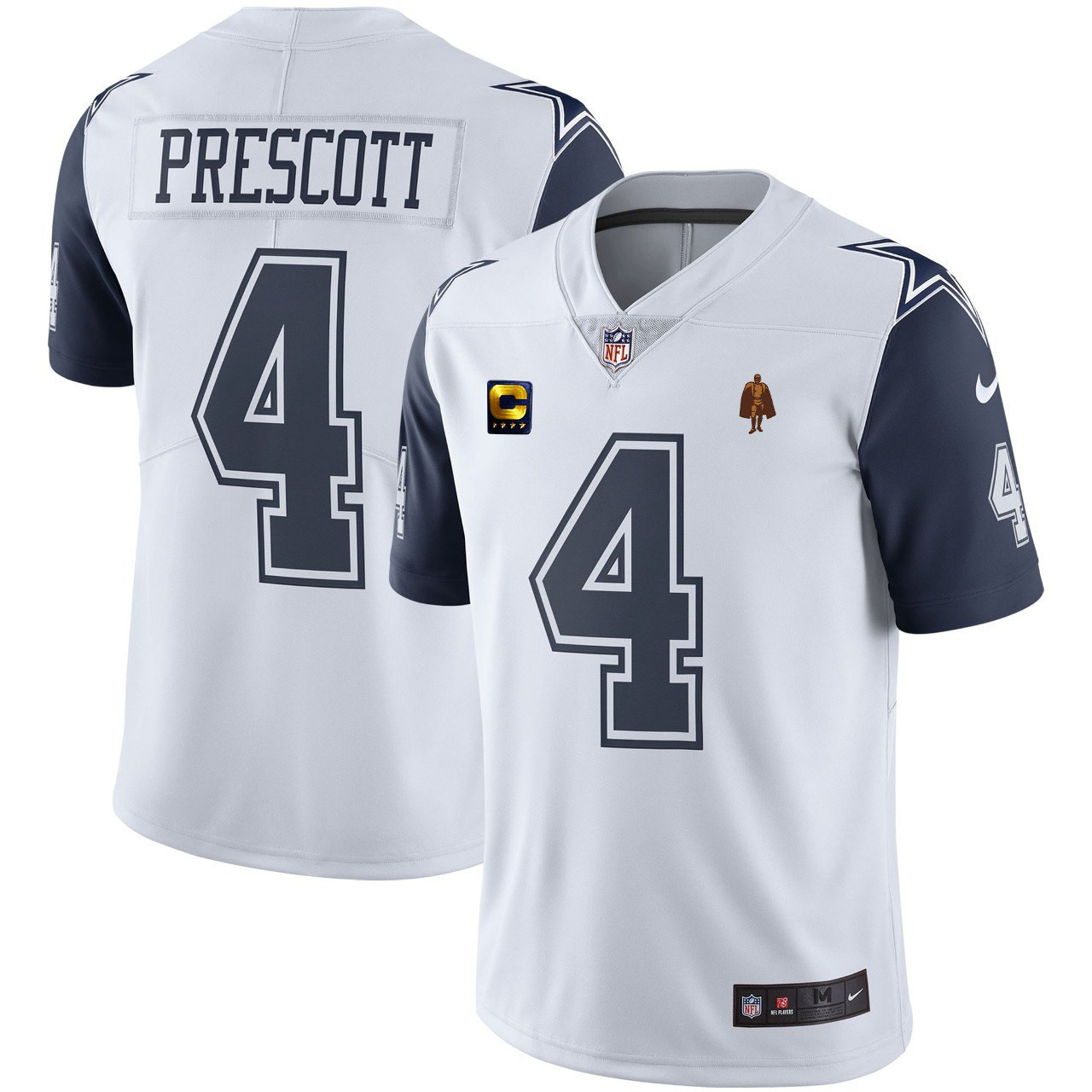 Men's Dallas Cowboys Dak Prescott Walter Payton Patch Color Rush Jersey - All Stitched