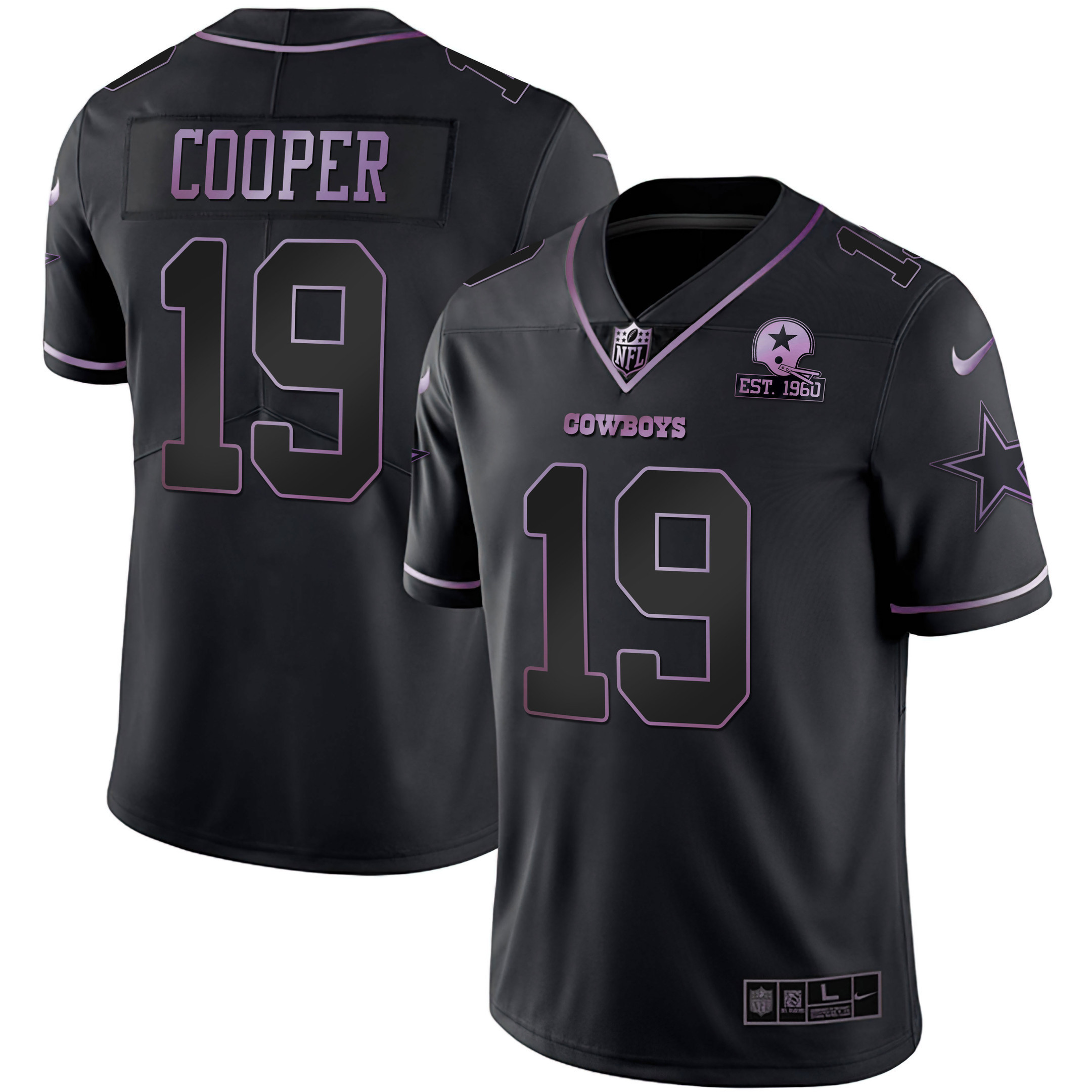 Men's Dallas Cowboys Deep Purple Vapor Limited Est 1960 Patch - All Stitched Amari Cooper Jersey - All Stitched