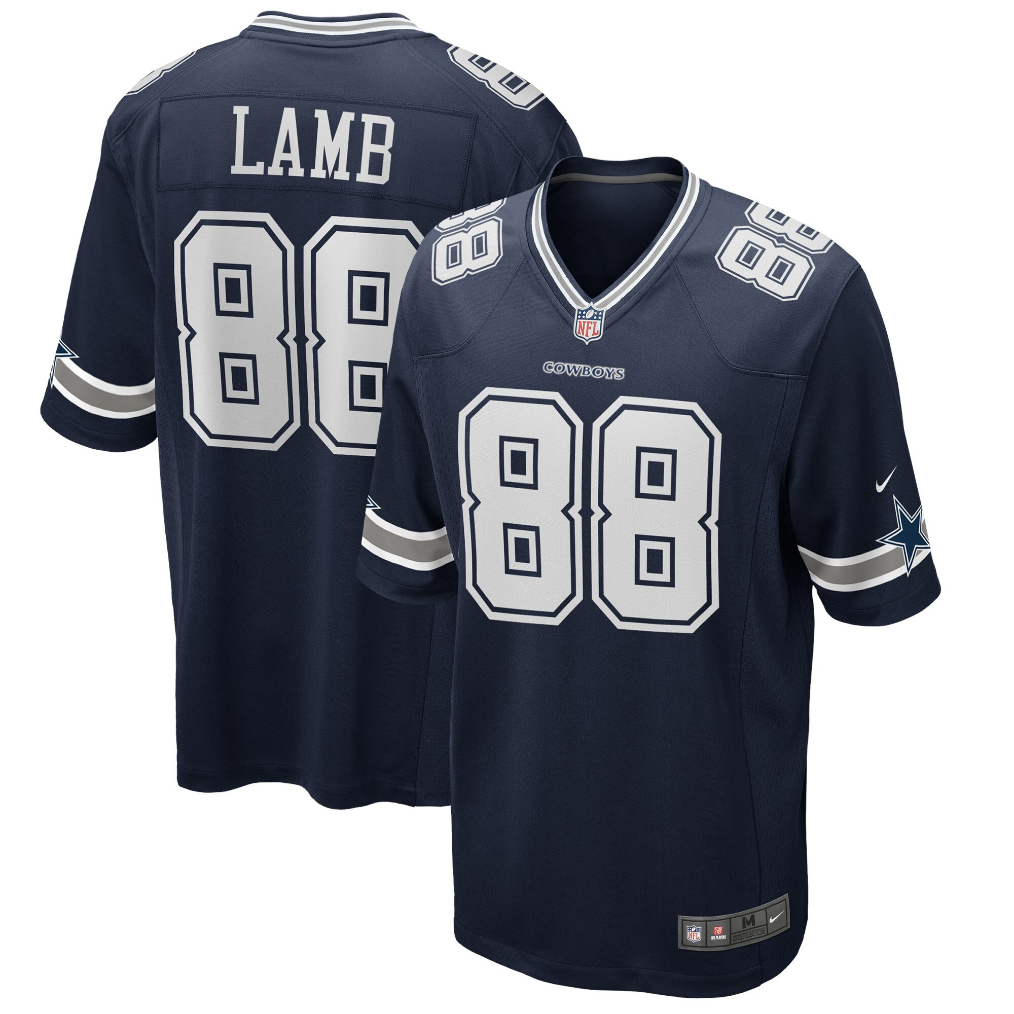 Men's Dallas Cowboys Game - Navy - All Stitched CeeDee Lamb Jersey - All Stitched