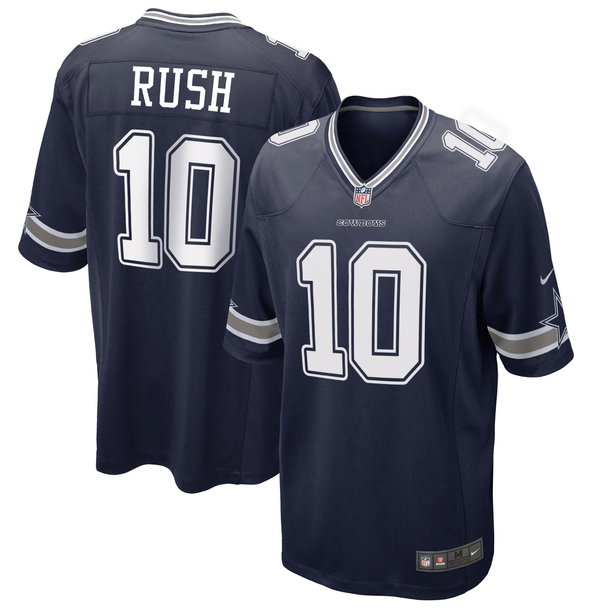 Men's Dallas Cowboys Game - Navy - All Stitched Cooper Rush Jersey - All Stitched
