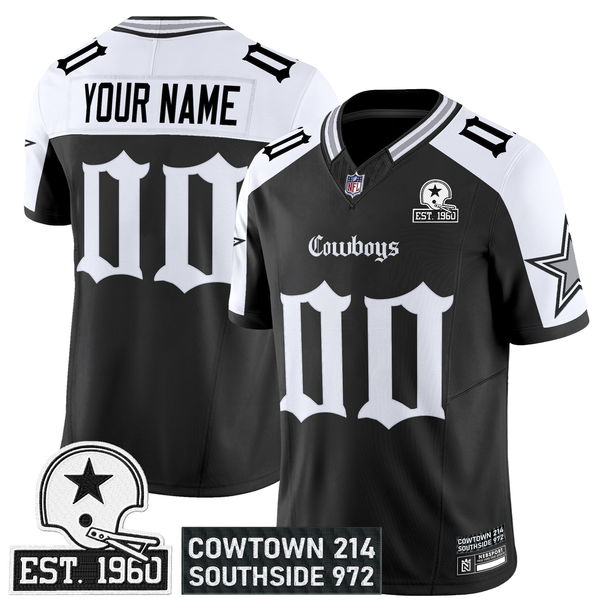Men's Dallas Cowboys 'Gothic Lone Star Edition' Vapor Limited Custom Alternate Jersey - All Stitched