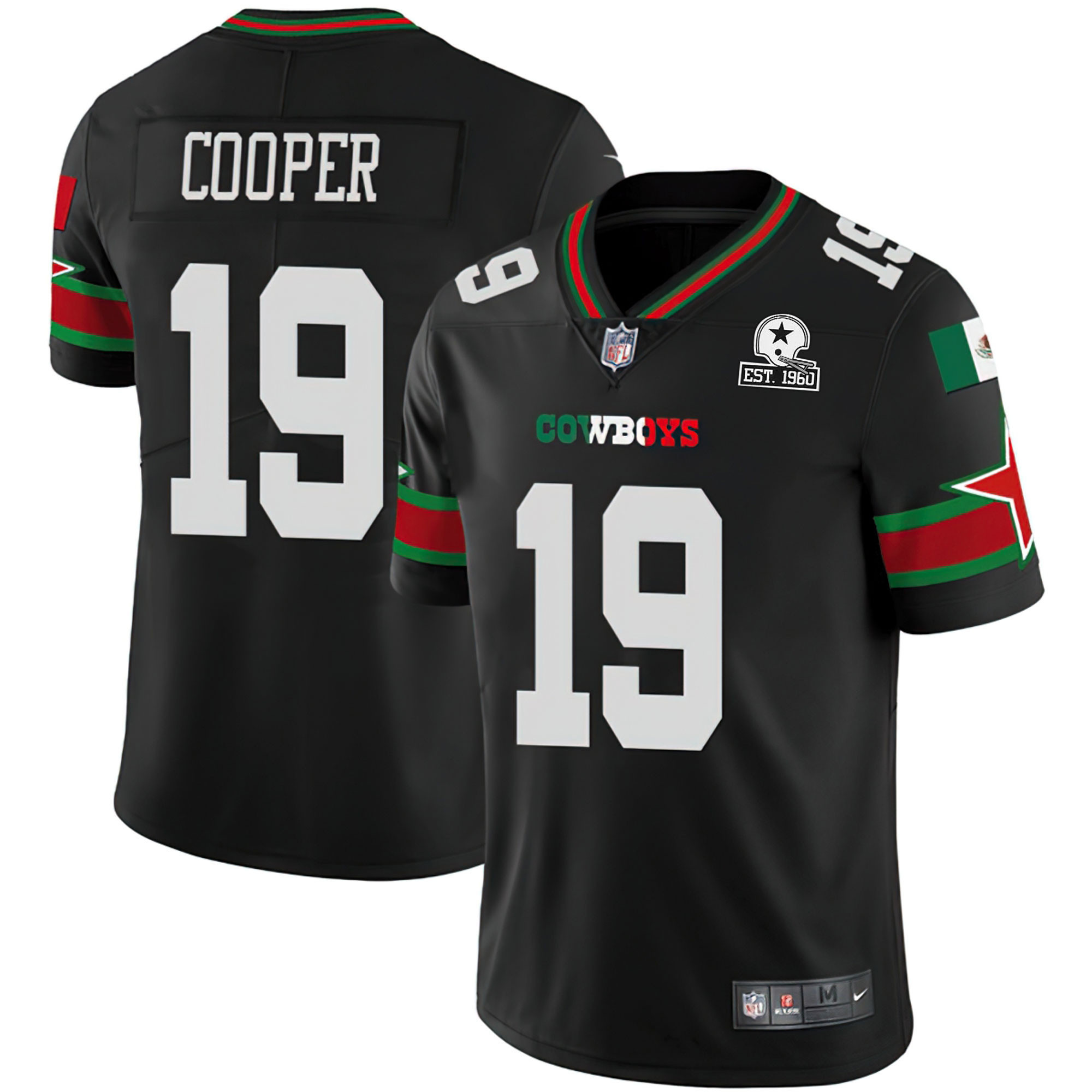 Men's Dallas Cowboys Mexico Est 1960 Patch Vapor Amari Cooper Jersey - All Stitched