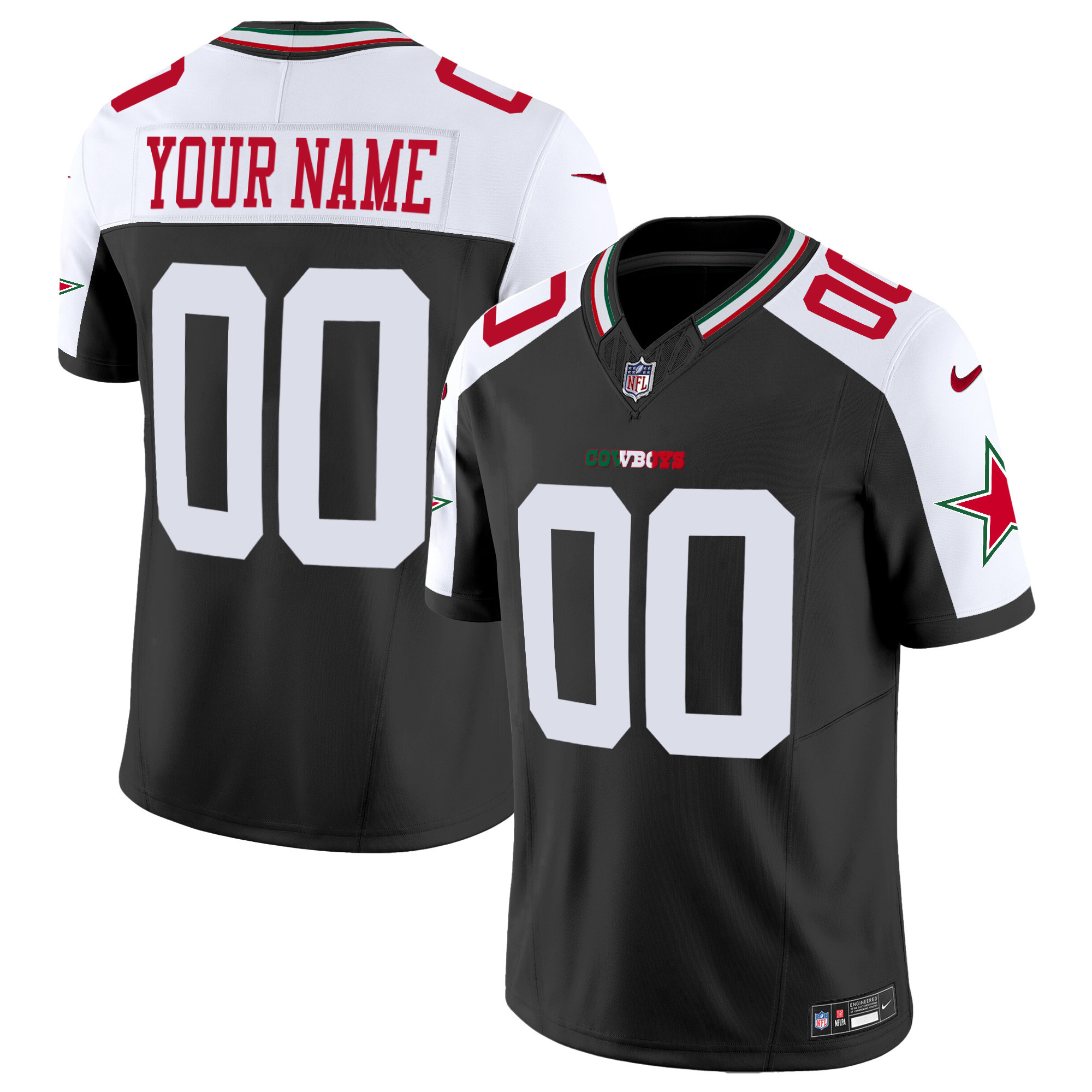 Men's Dallas Cowboys Mexico Vapor Limited Custom Alternate Jersey - All Stitched