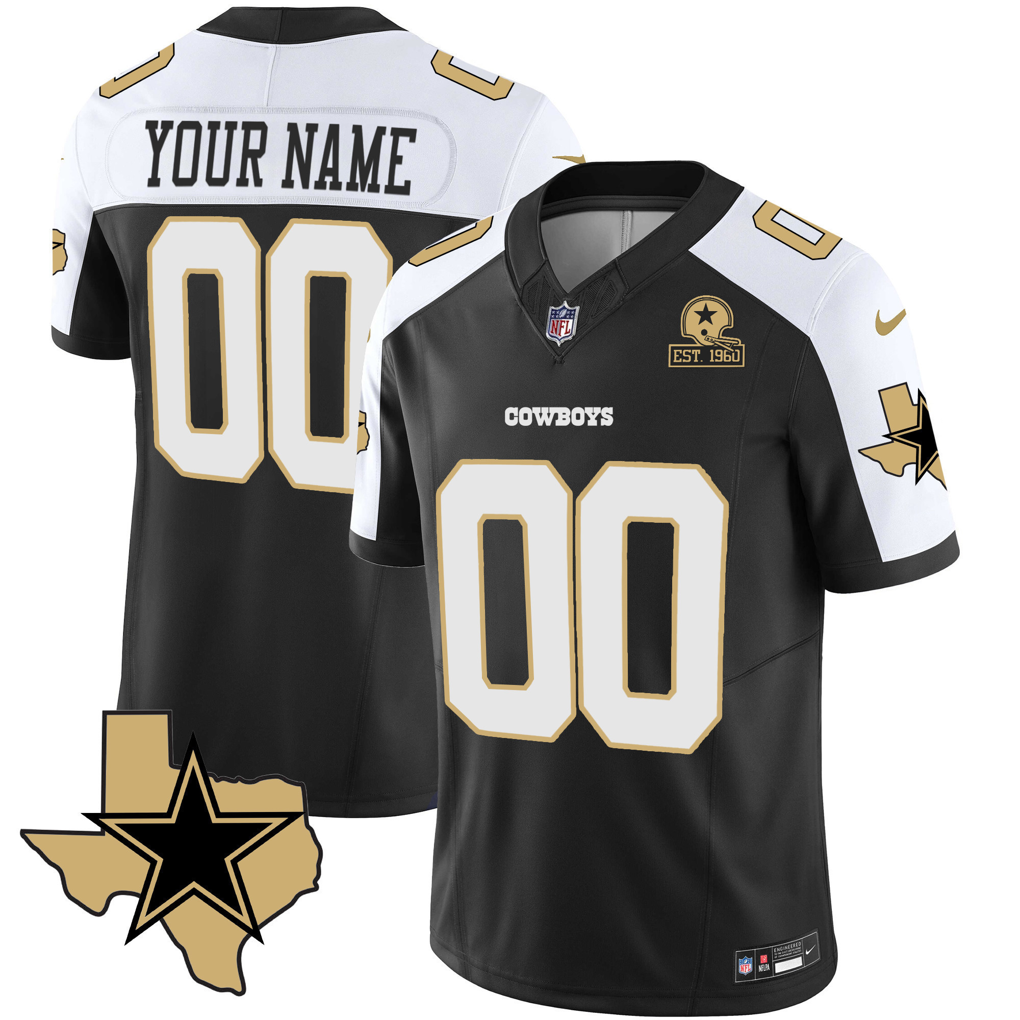 Men's Dallas Cowboys Special Vapor Limited Custom Alternate Jersey - All Stitched