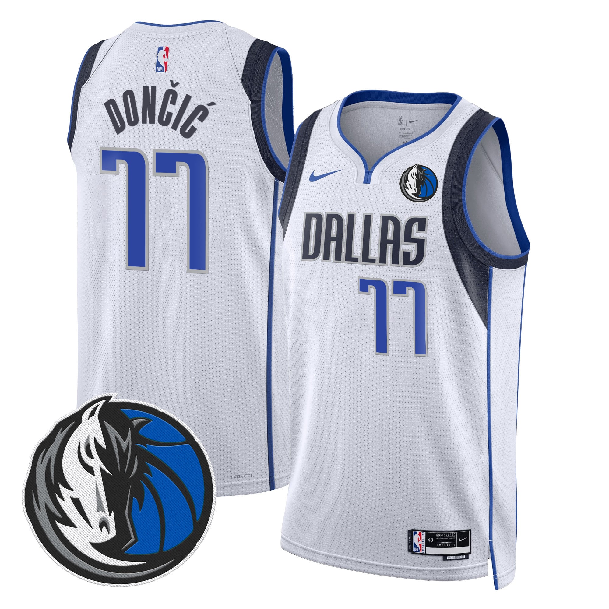 Men's Dallas Mavericks Swingman Jersey V2 - All Stitched - Image 25