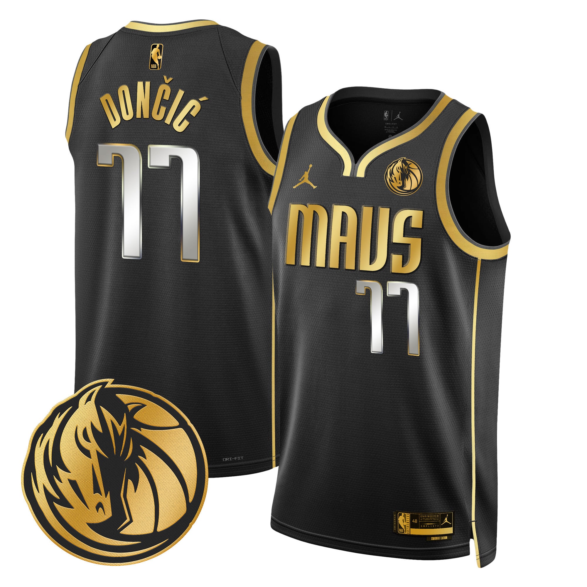 Men's Dallas Mavericks Swingman Jersey V2 - All Stitched - Image 7