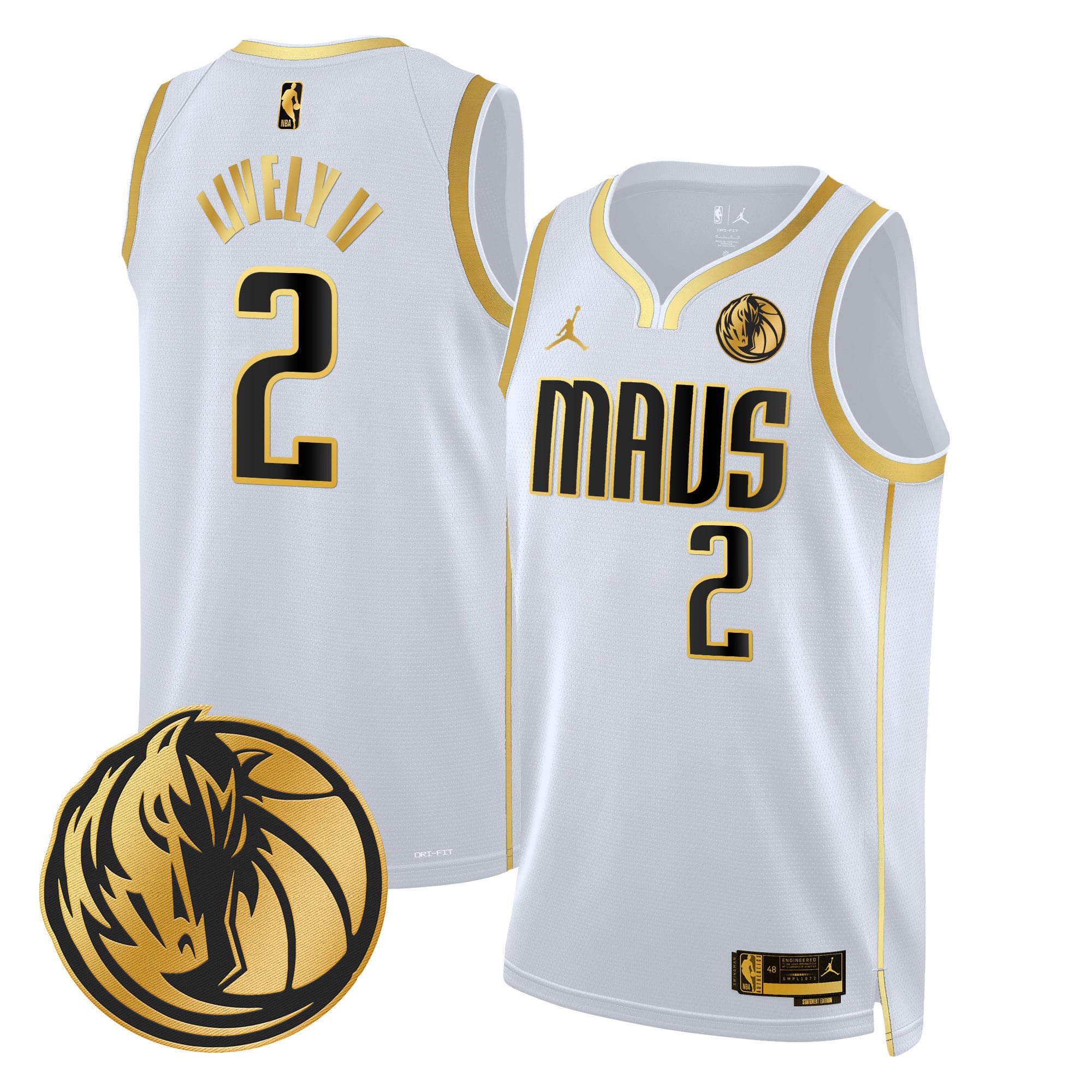 Men's Dallas Mavericks Swingman Jersey V2 - All Stitched - Image 5