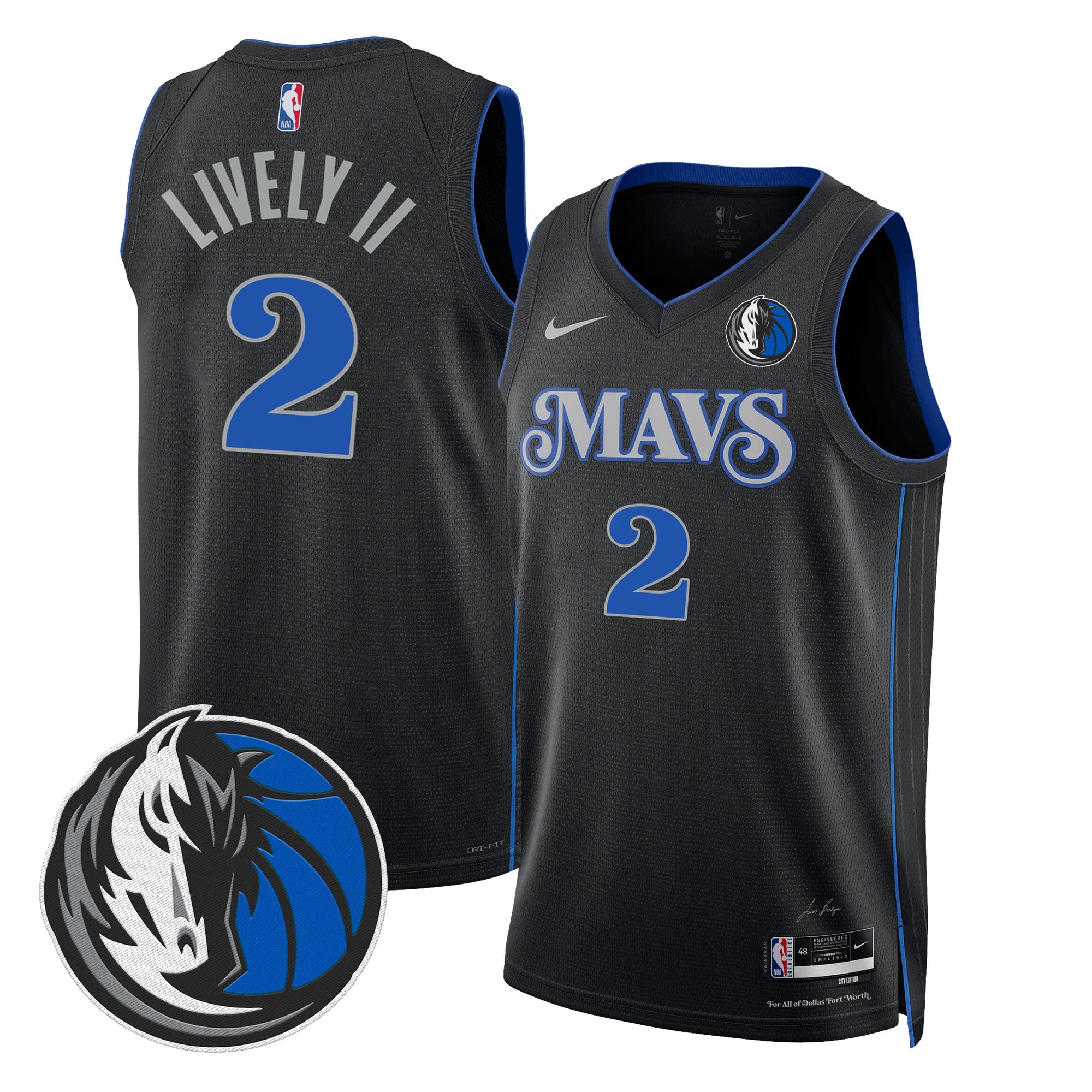 Men's Dallas Mavericks Swingman Jersey V2 - All Stitched - Image 35