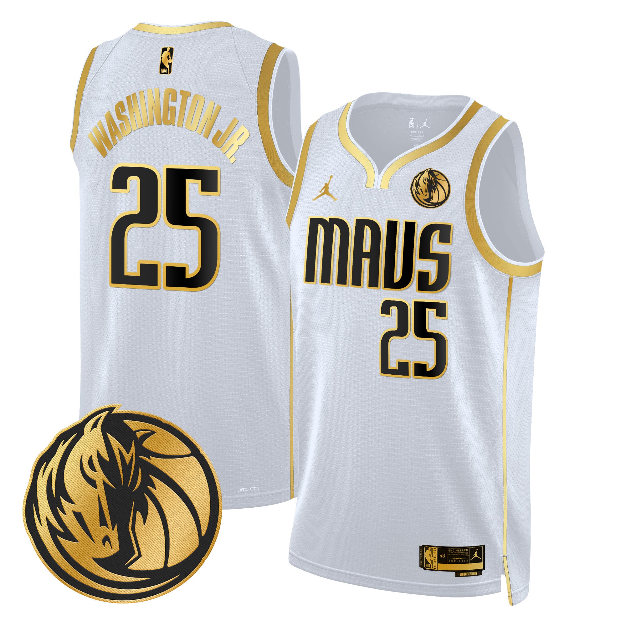 Men's Dallas Mavericks Swingman Jersey V2 - All Stitched - Image 4