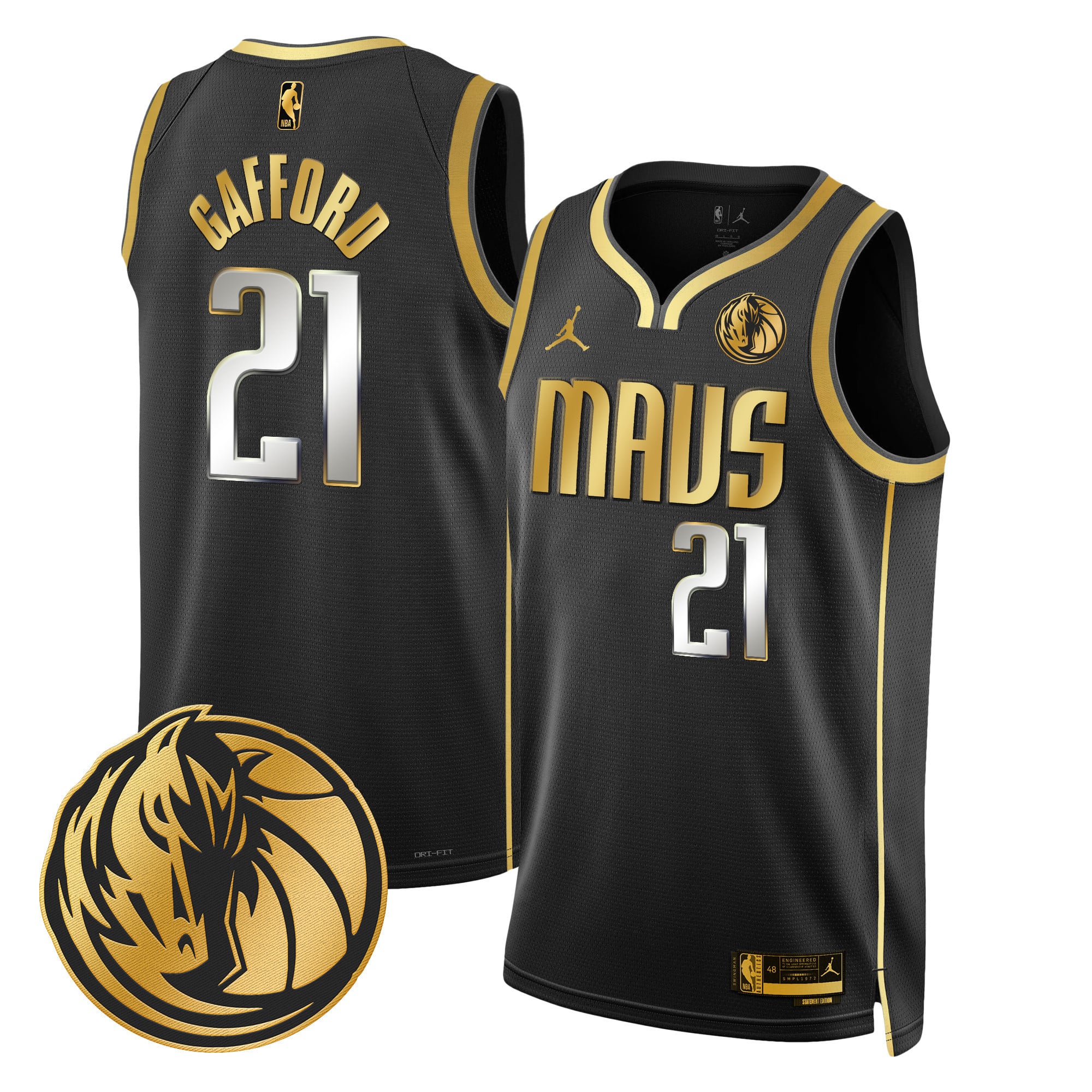 Men's Dallas Mavericks Swingman Jersey V2 - All Stitched - Image 12