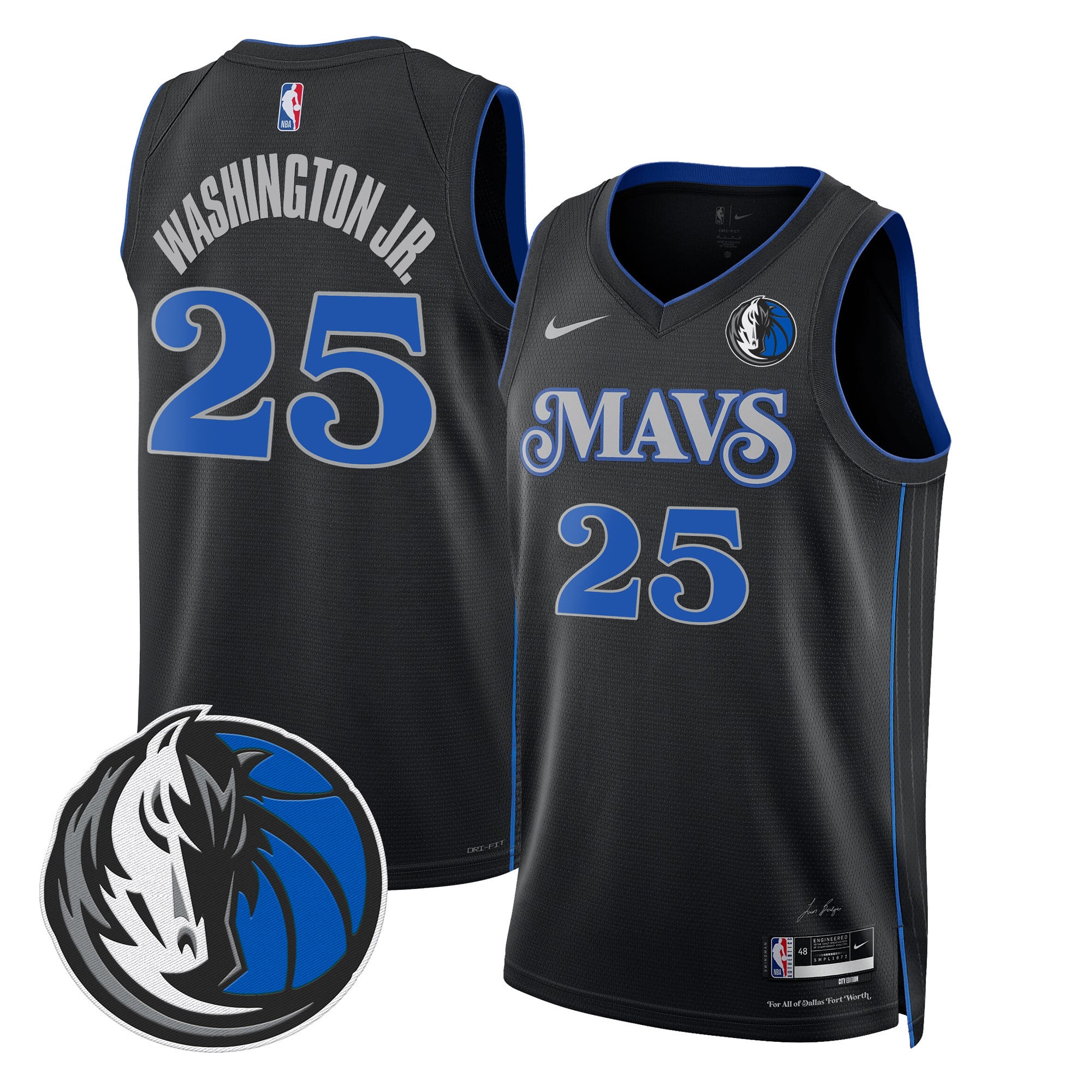 Men's Dallas Mavericks Swingman Jersey V2 - All Stitched - Image 34