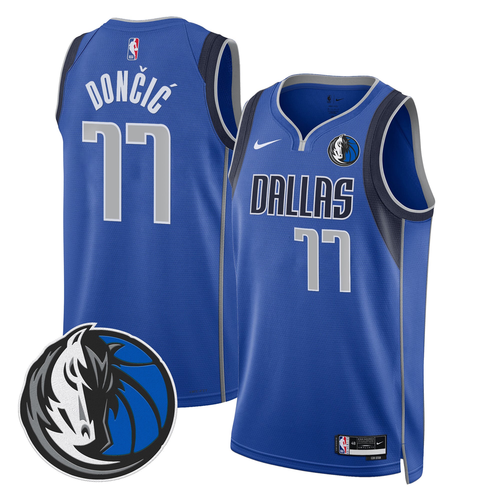 Men's Dallas Mavericks Swingman Jersey V2 - All Stitched - Image 19