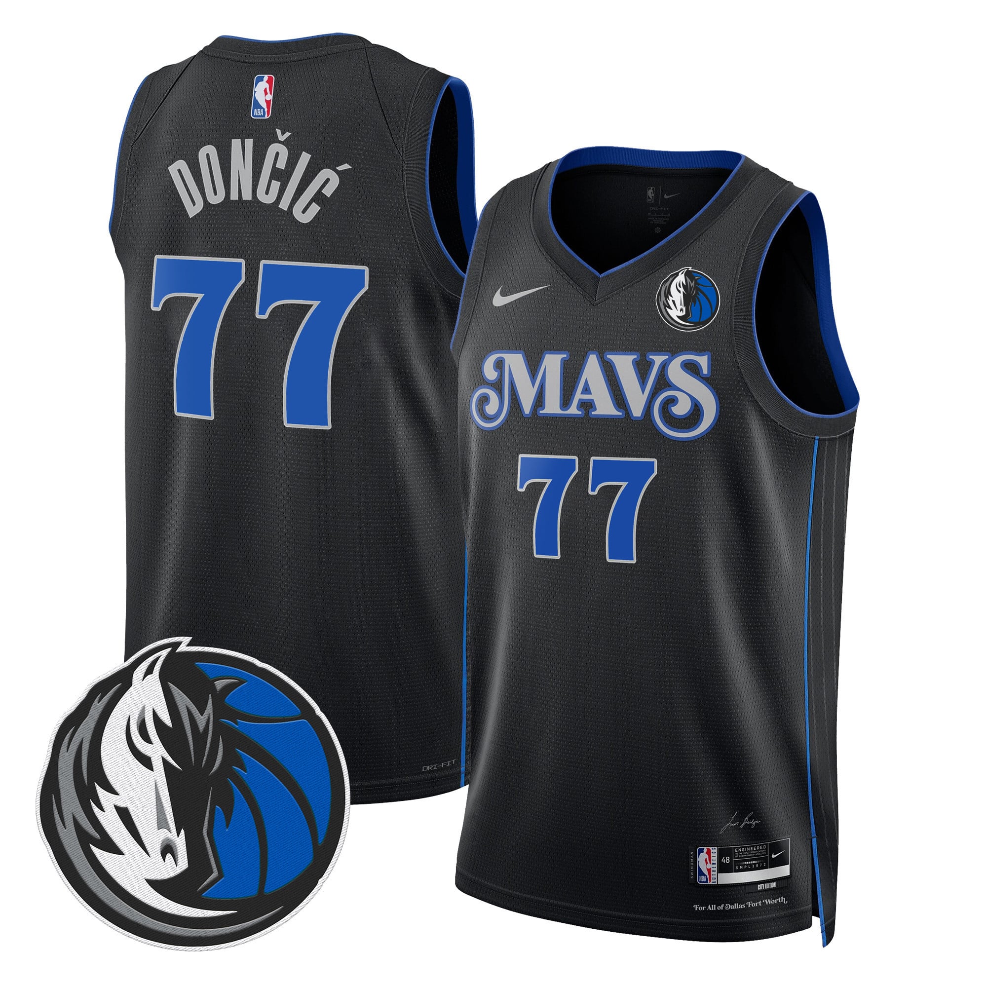 Men's Dallas Mavericks Swingman Jersey V2 - All Stitched - Image 31