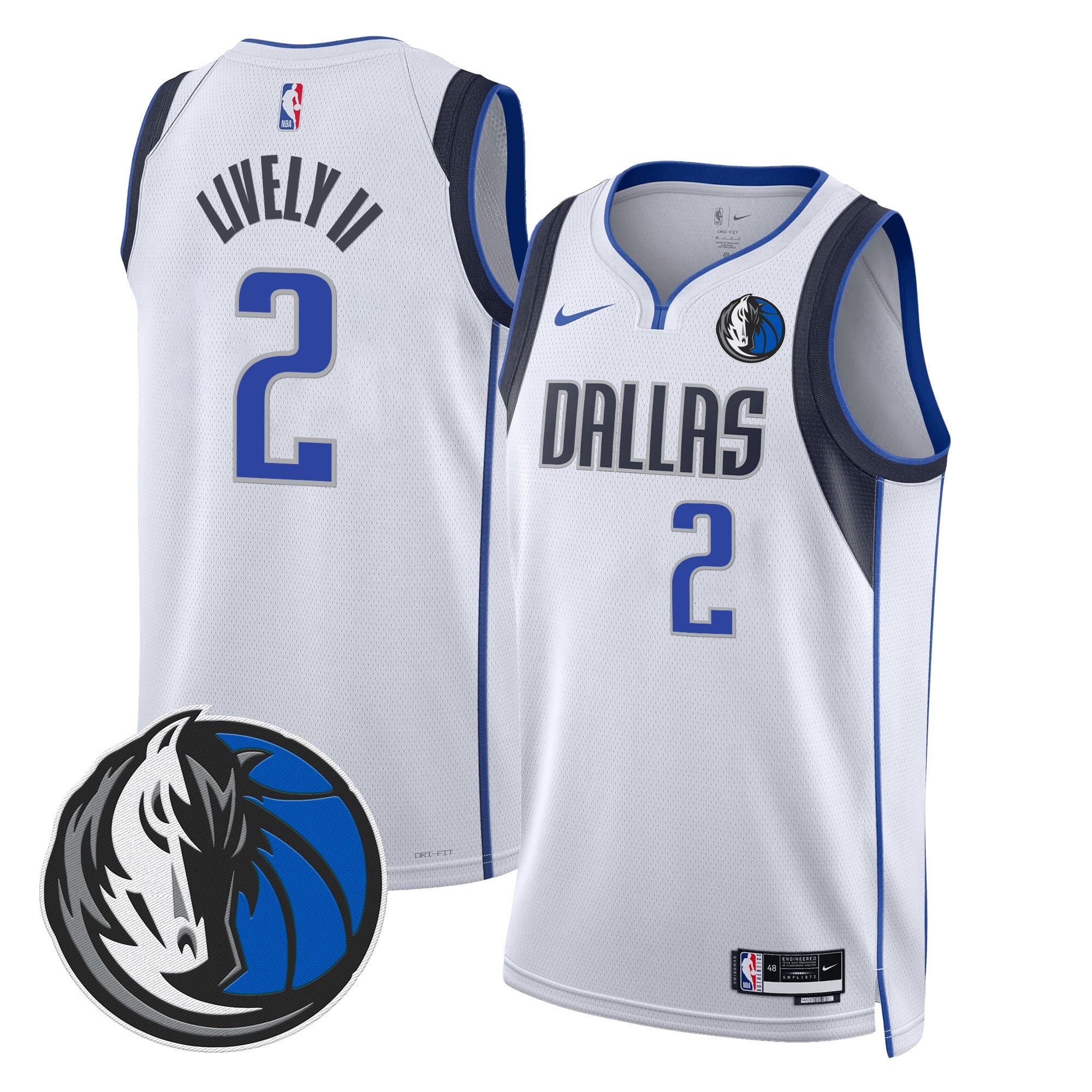 Men's Dallas Mavericks Swingman Jersey V2 - All Stitched - Image 29