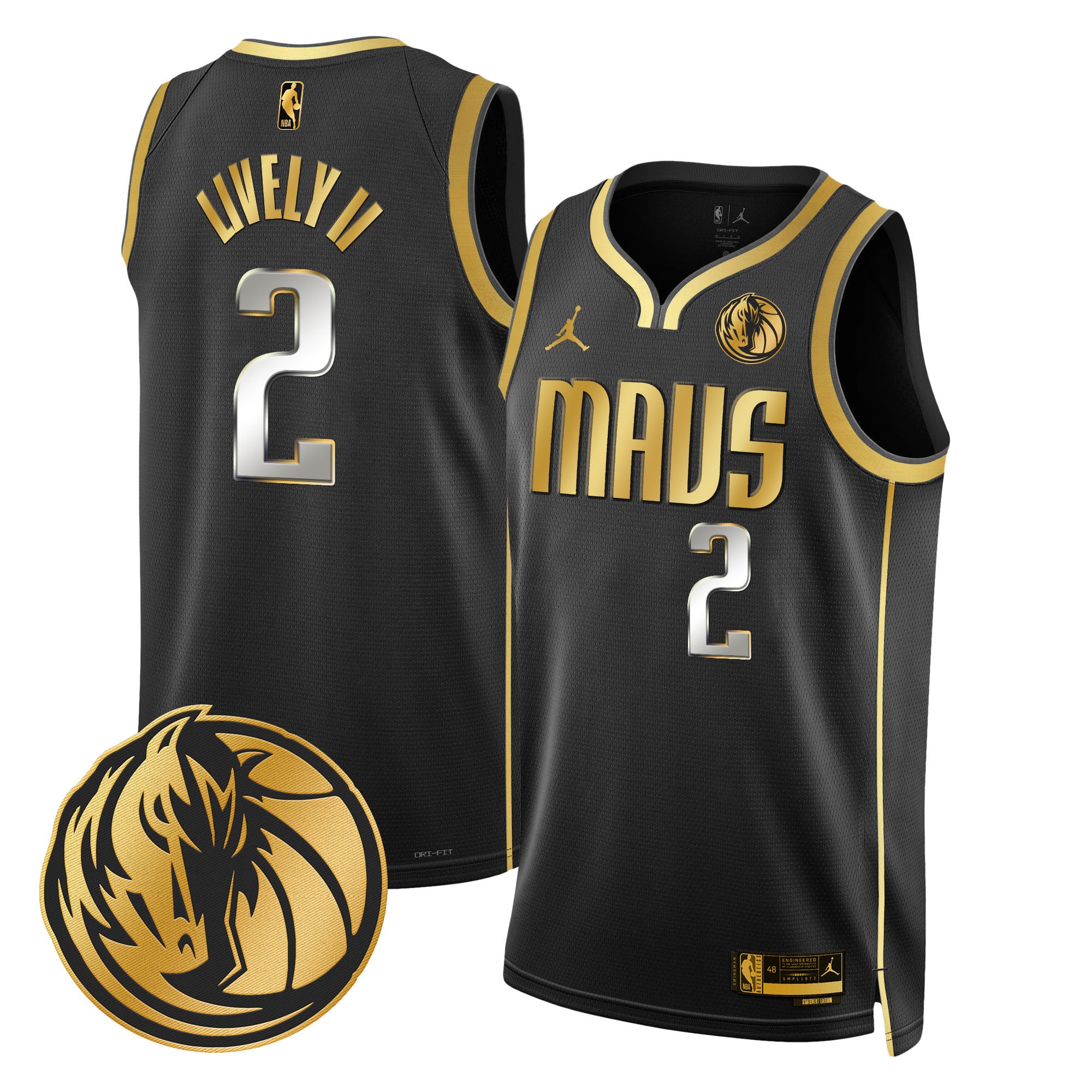 Men's Dallas Mavericks Swingman Jersey V2 - All Stitched - Image 11