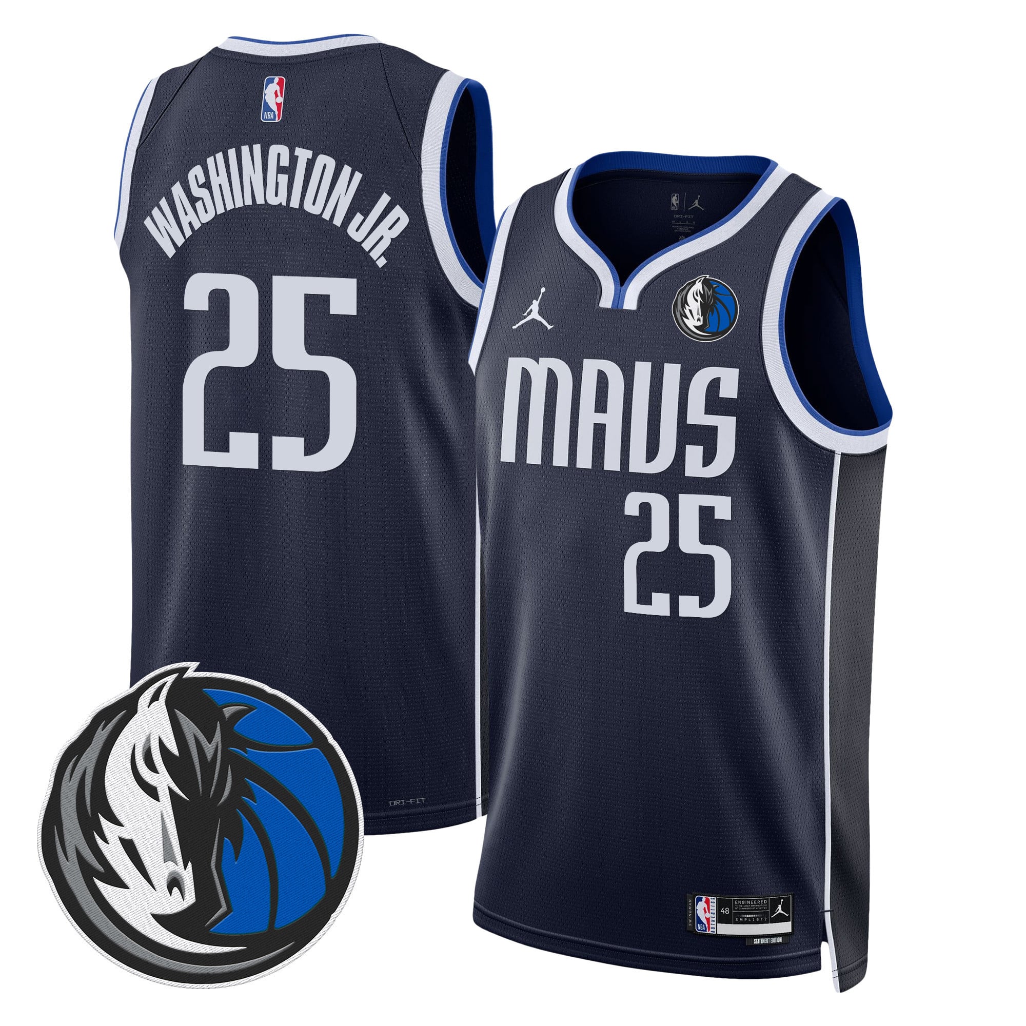 Men's Dallas Mavericks Swingman Jersey V2 - All Stitched - Image 16