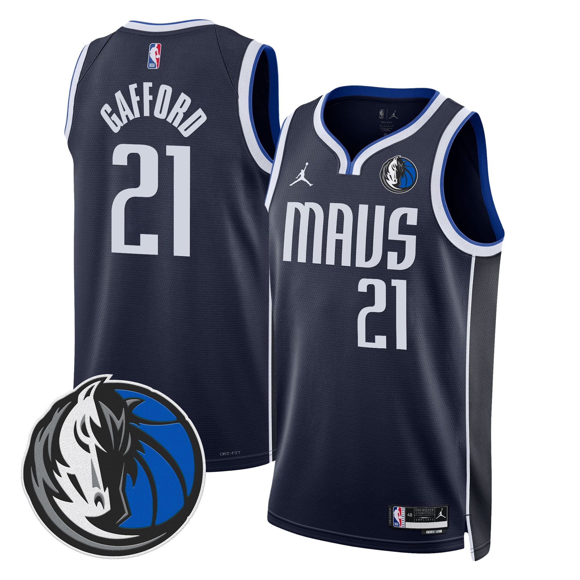 Men's Dallas Mavericks Swingman Jersey V2 - All Stitched - Image 18