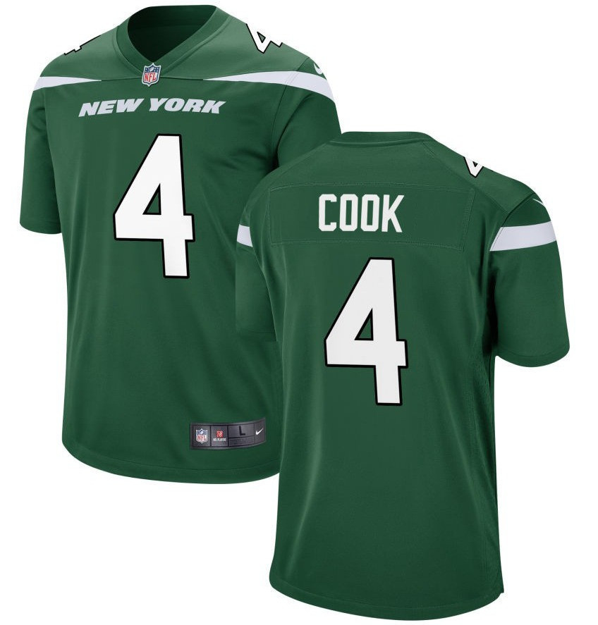 Men's Dalvin Cook New York Jets Green Jersey - All Stitched