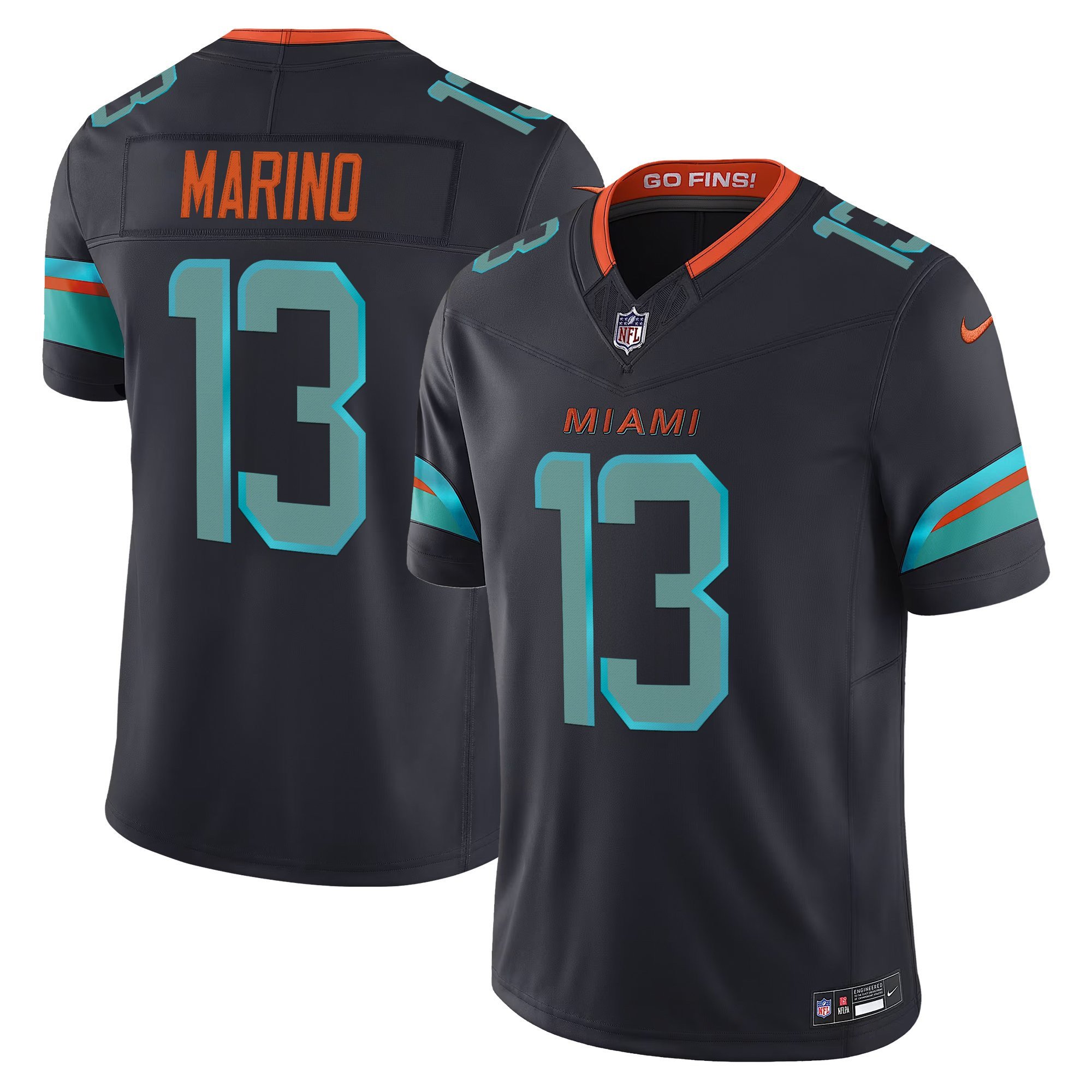 Men's Dan Marino Miami Dolphins 2025 "Rivalries" Vapor Limited Jersey - All Stitched