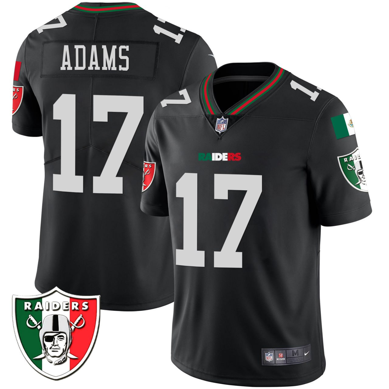 Men's Davante Adams Las Vegas Raiders Mexico Black Jersey - All Stitched