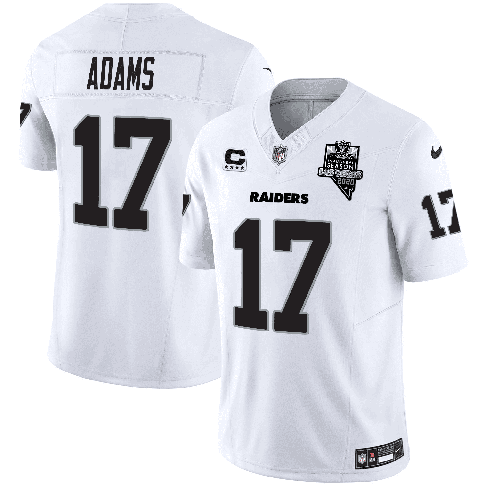 Men's Davante Adams Las Vegas Raiders Vapor Limited White Jersey - All Stitched