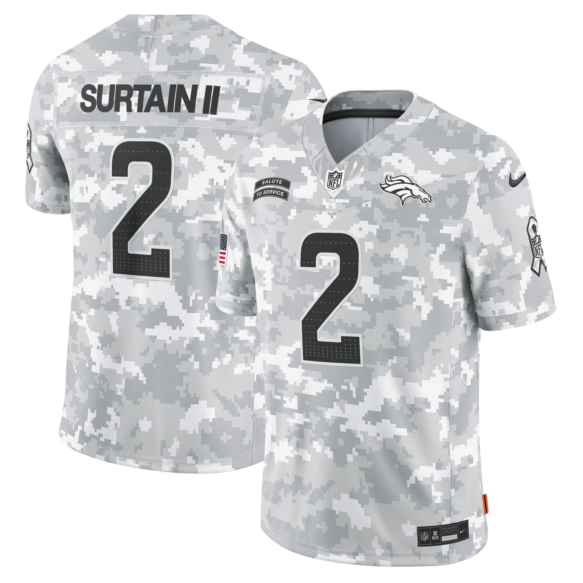 Men's Denver Broncos 2024 Salute to Service Vapor Limited Patrick Surtain II Jersey - All Stitched