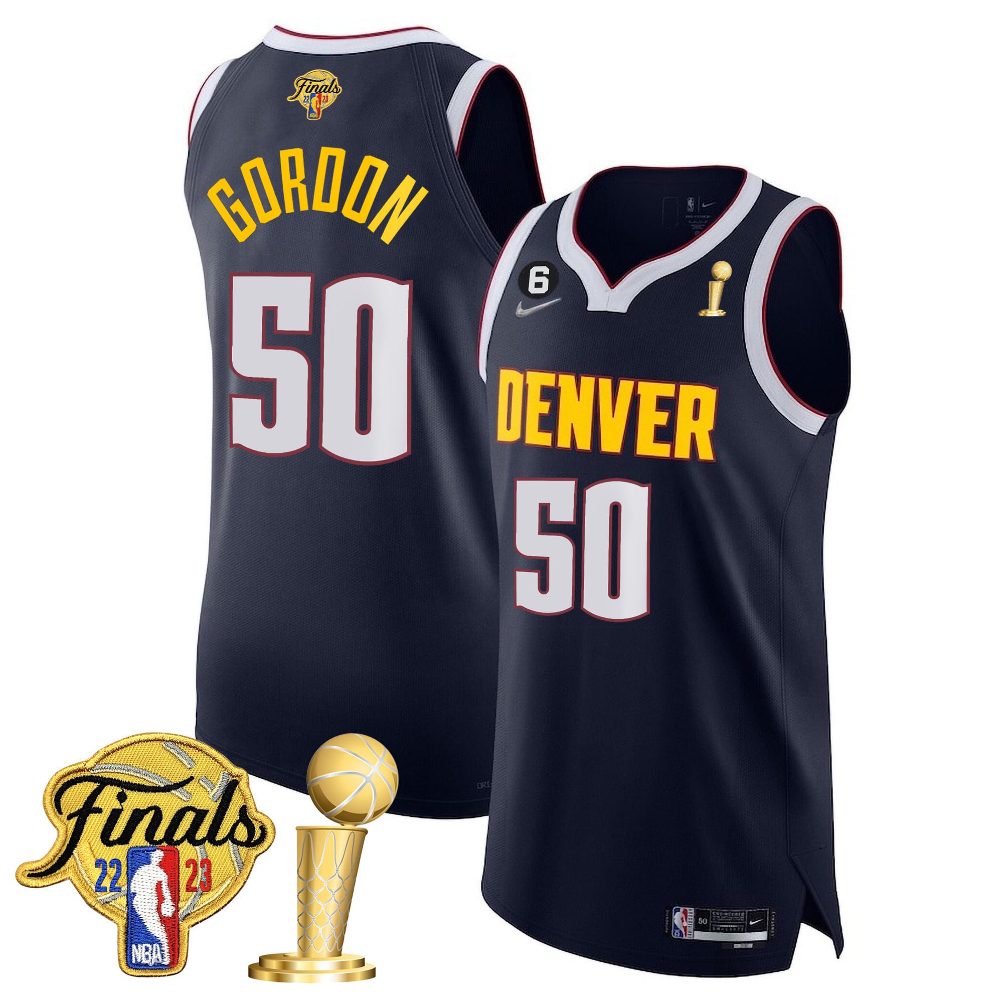 Men's Denver Nuggets 2023 Finals Patch & Champions Collection Jersey V2 - All Stitched - Image 11