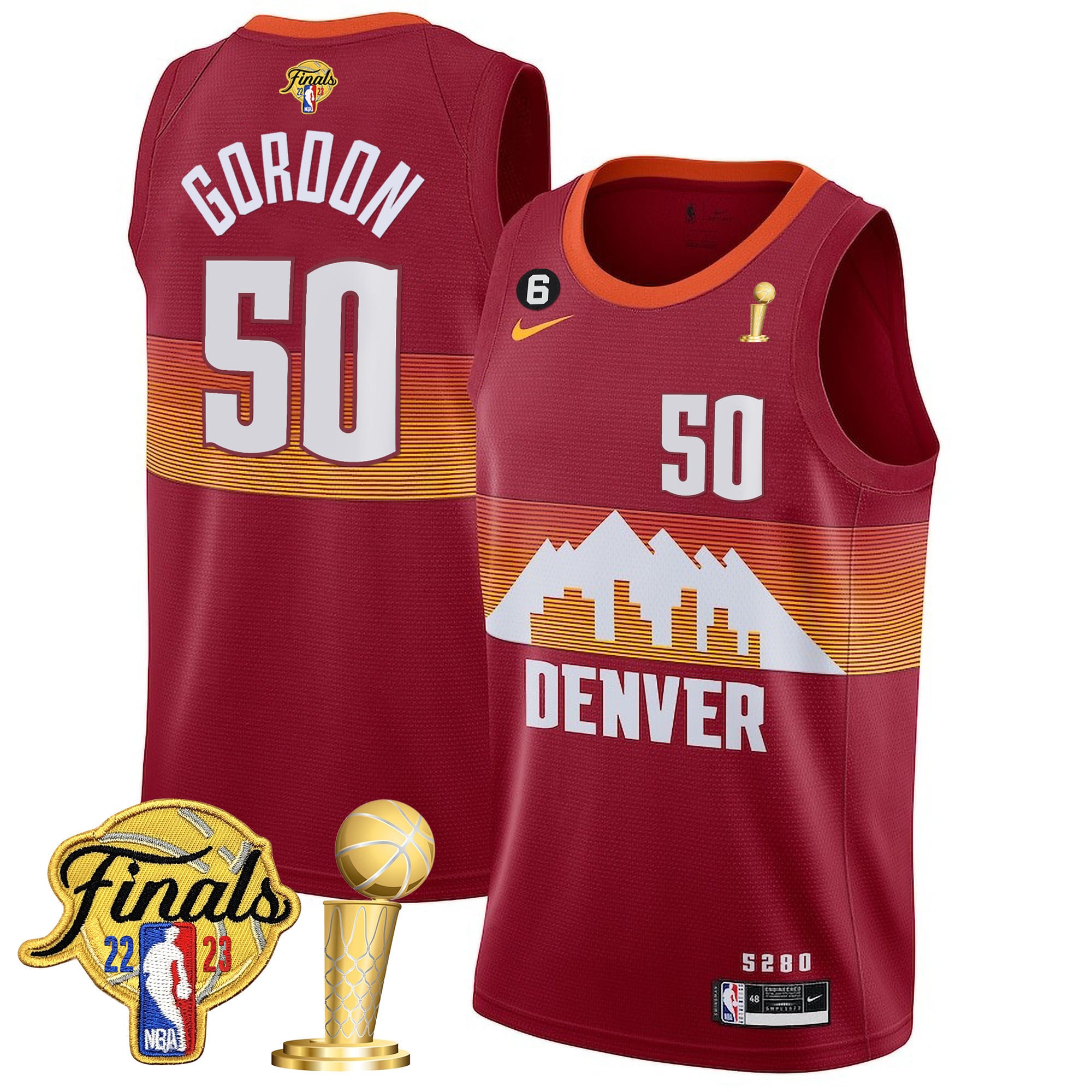 Men's Denver Nuggets 2023 Finals Patch & Champions Collection Jersey V2 - All Stitched - Image 23