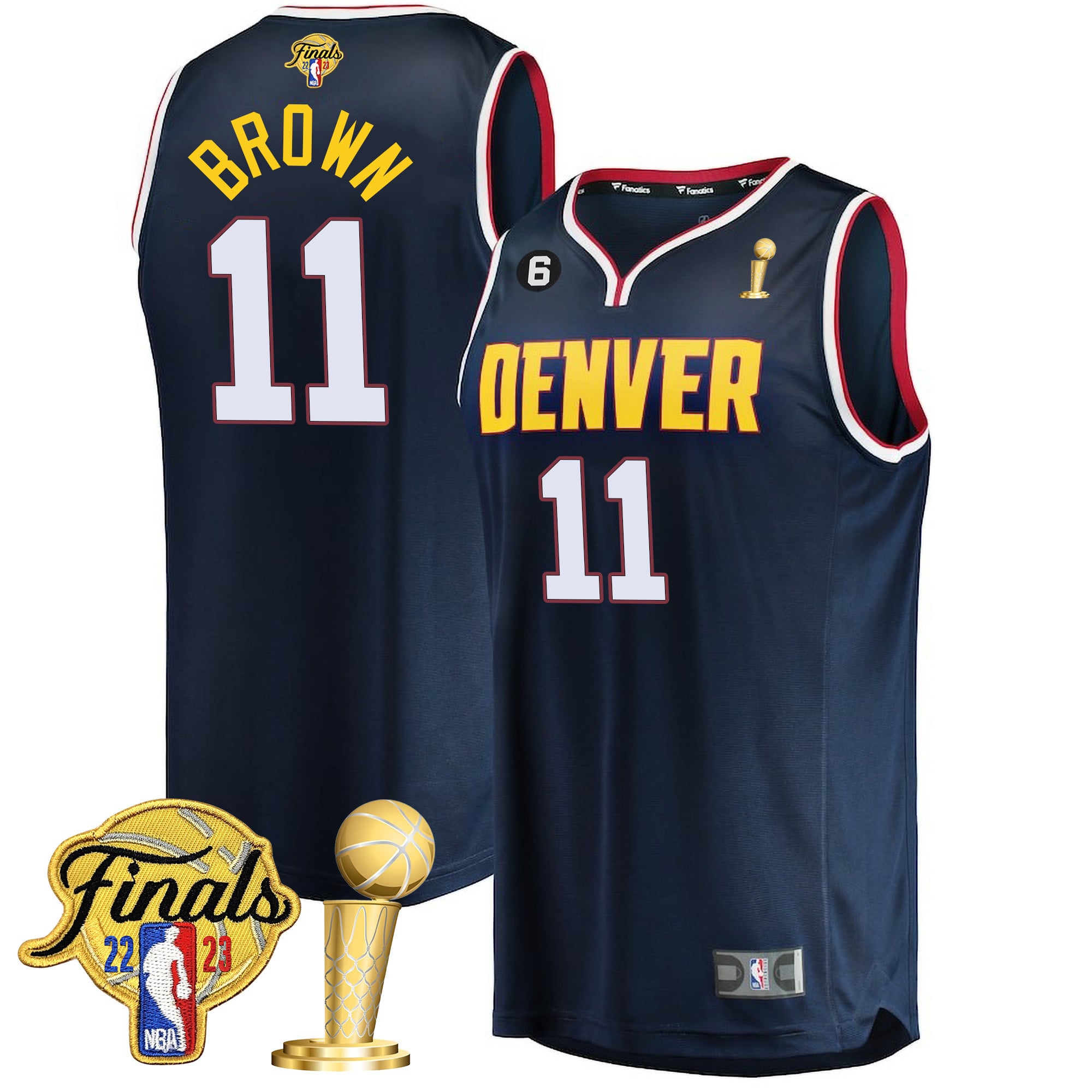 Men's Denver Nuggets 2023 Finals Patch & Champions Collection Jersey V2 - All Stitched - Image 30