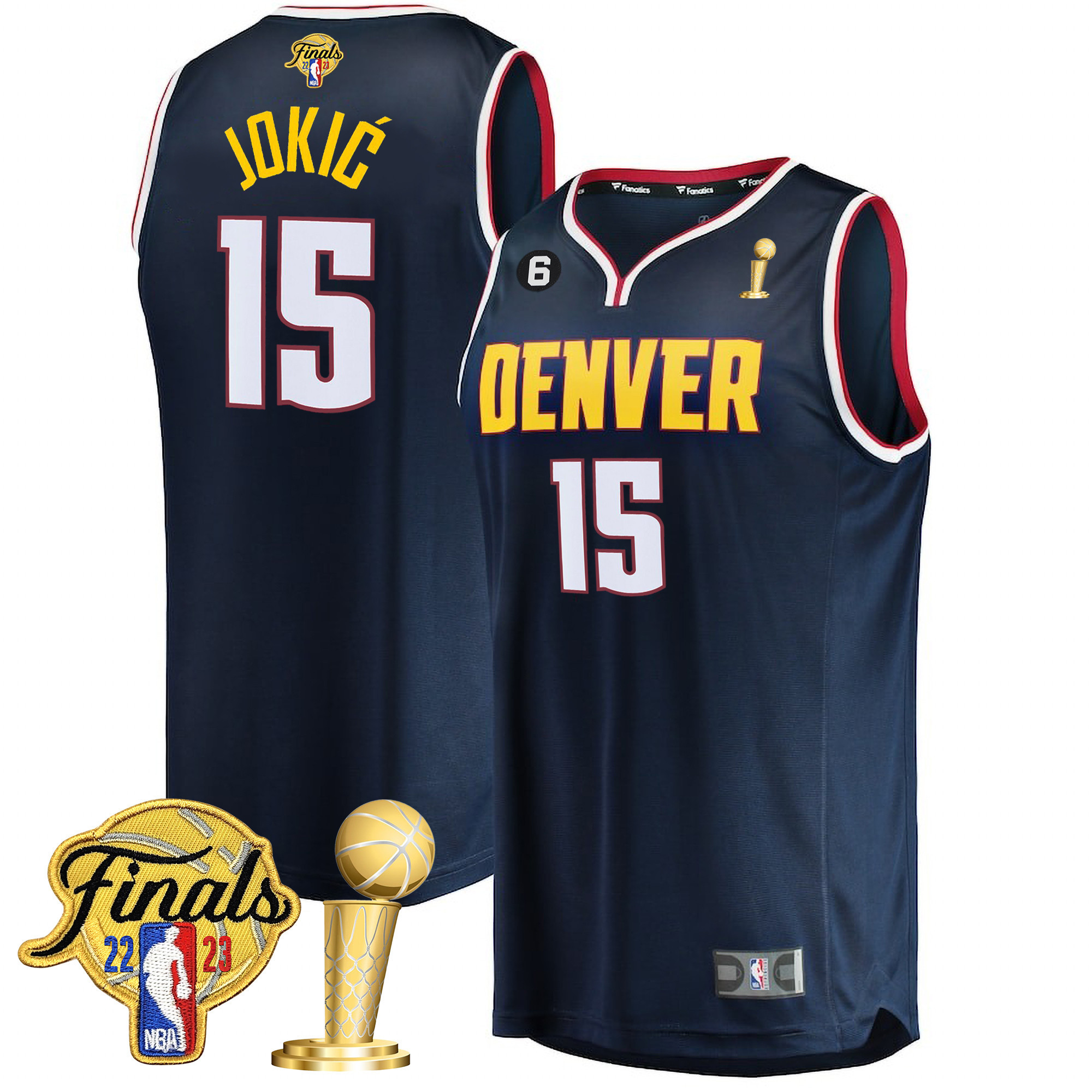 Men's Denver Nuggets 2023 Finals Patch & Champions Collection Jersey V2 - All Stitched - Image 25