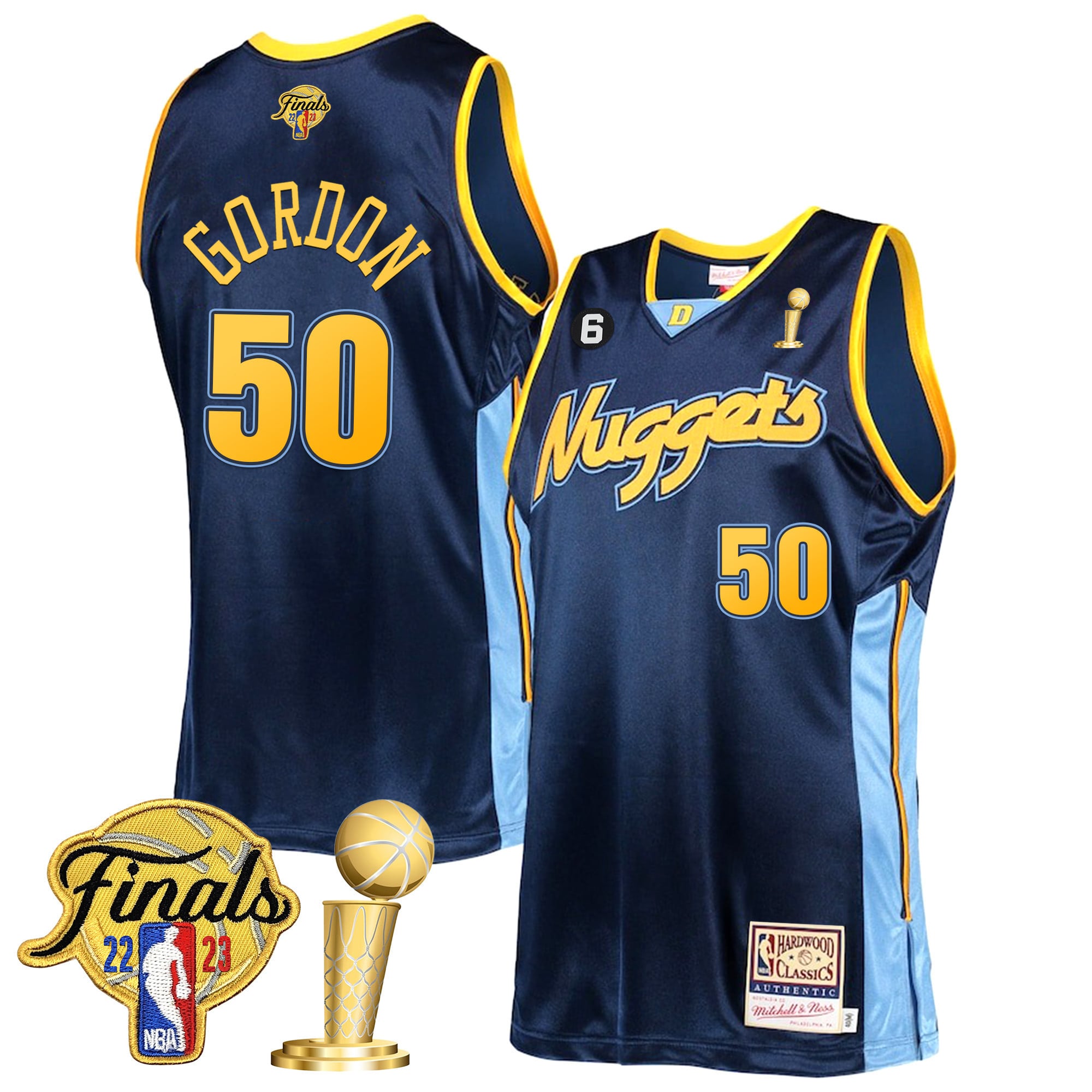 Men's Denver Nuggets 2023 Finals Patch & Champions Collection Jersey V2 - All Stitched - Image 5