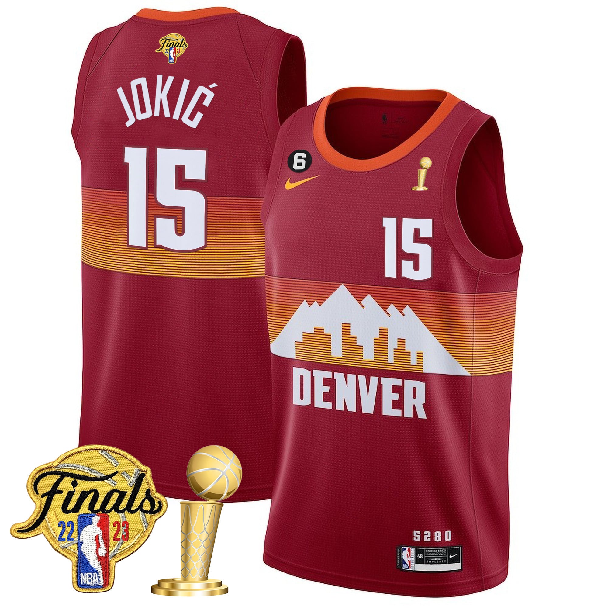 Men's Denver Nuggets 2023 Finals Patch & Champions Collection Jersey V2 - All Stitched - Image 19