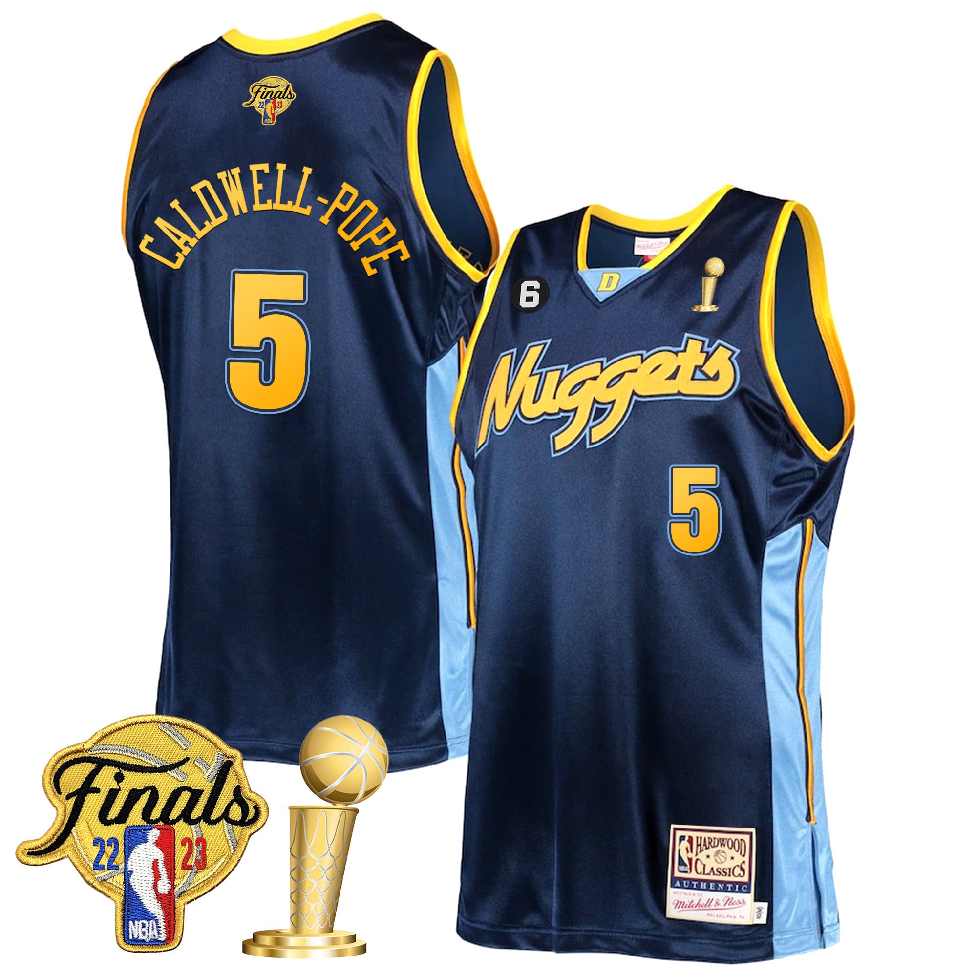 Men's Denver Nuggets 2023 Finals Patch & Champions Collection Jersey V2 - All Stitched - Image 2