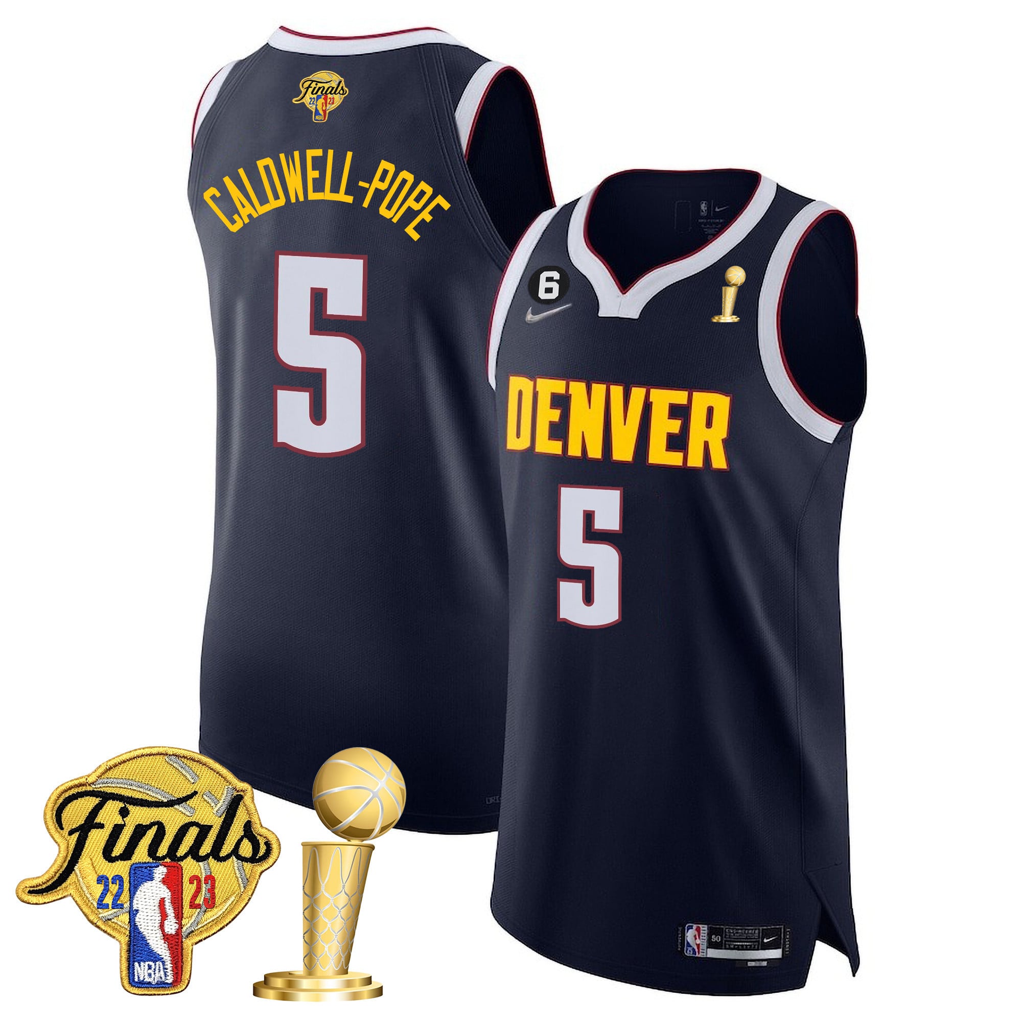 Men's Denver Nuggets 2023 Finals Patch & Champions Collection Jersey V2 - All Stitched - Image 8