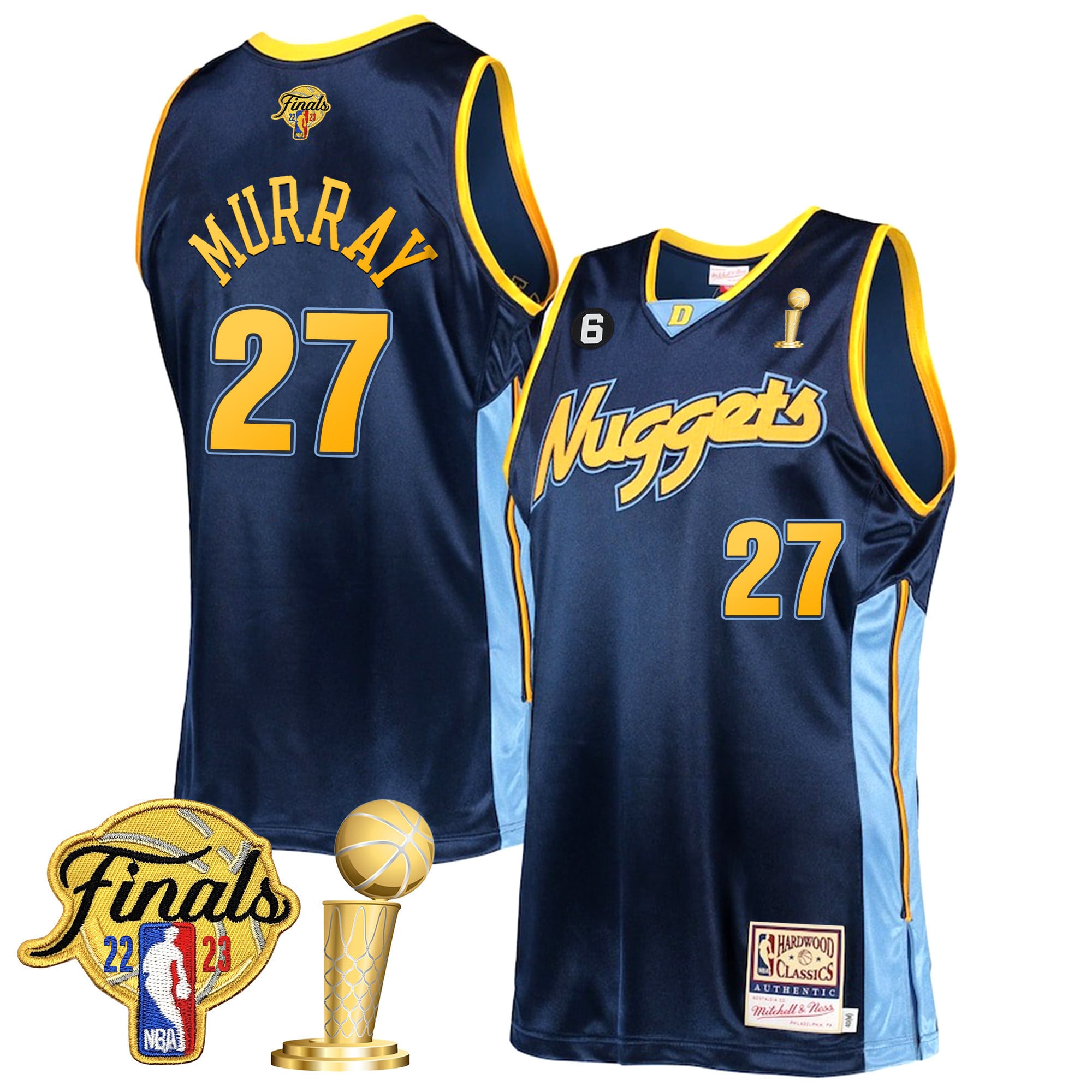 Men's Denver Nuggets 2023 Finals Patch & Champions Collection Jersey V2 - All Stitched - Image 3