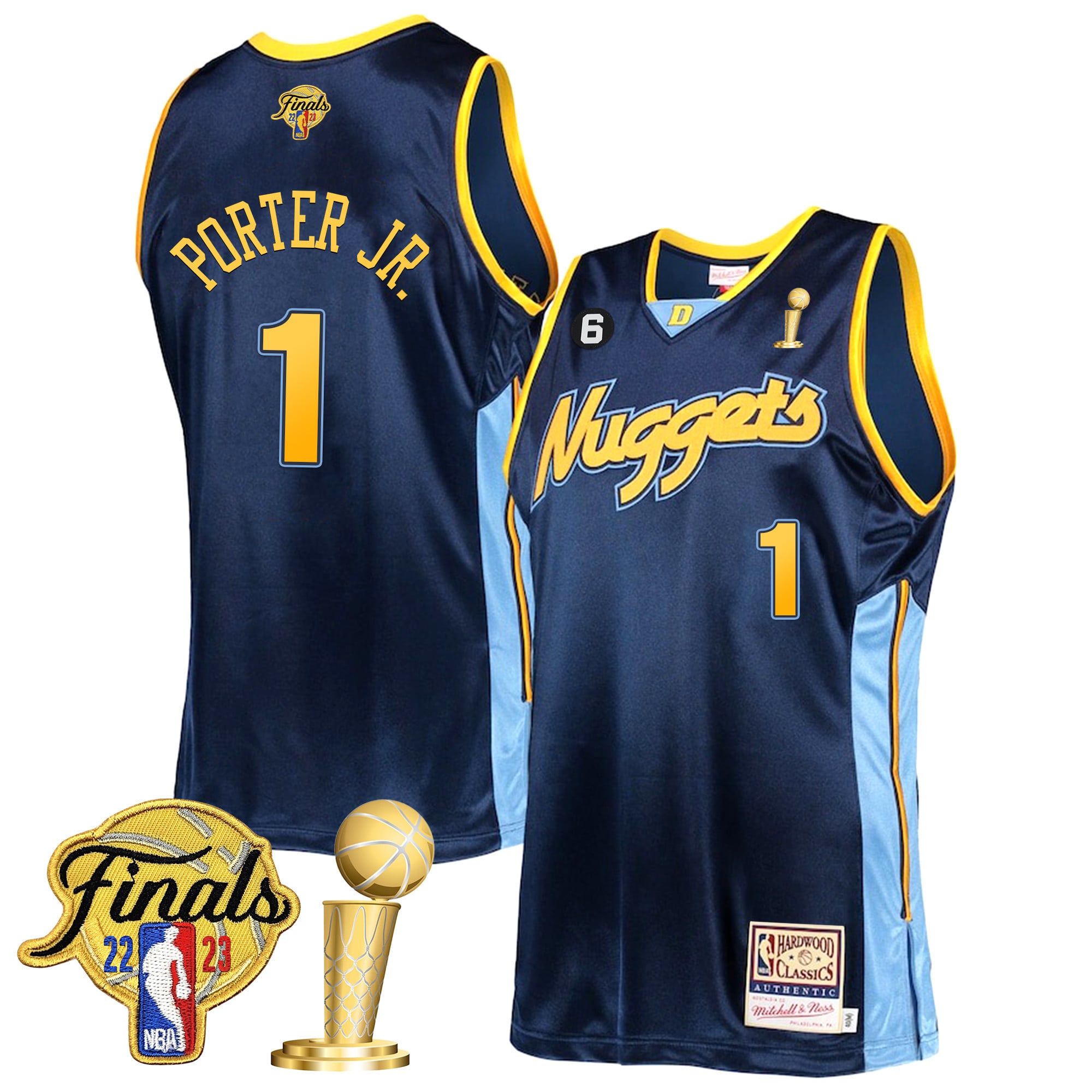 Men's Denver Nuggets 2023 Finals Patch & Champions Collection Jersey V2 - All Stitched - Image 4