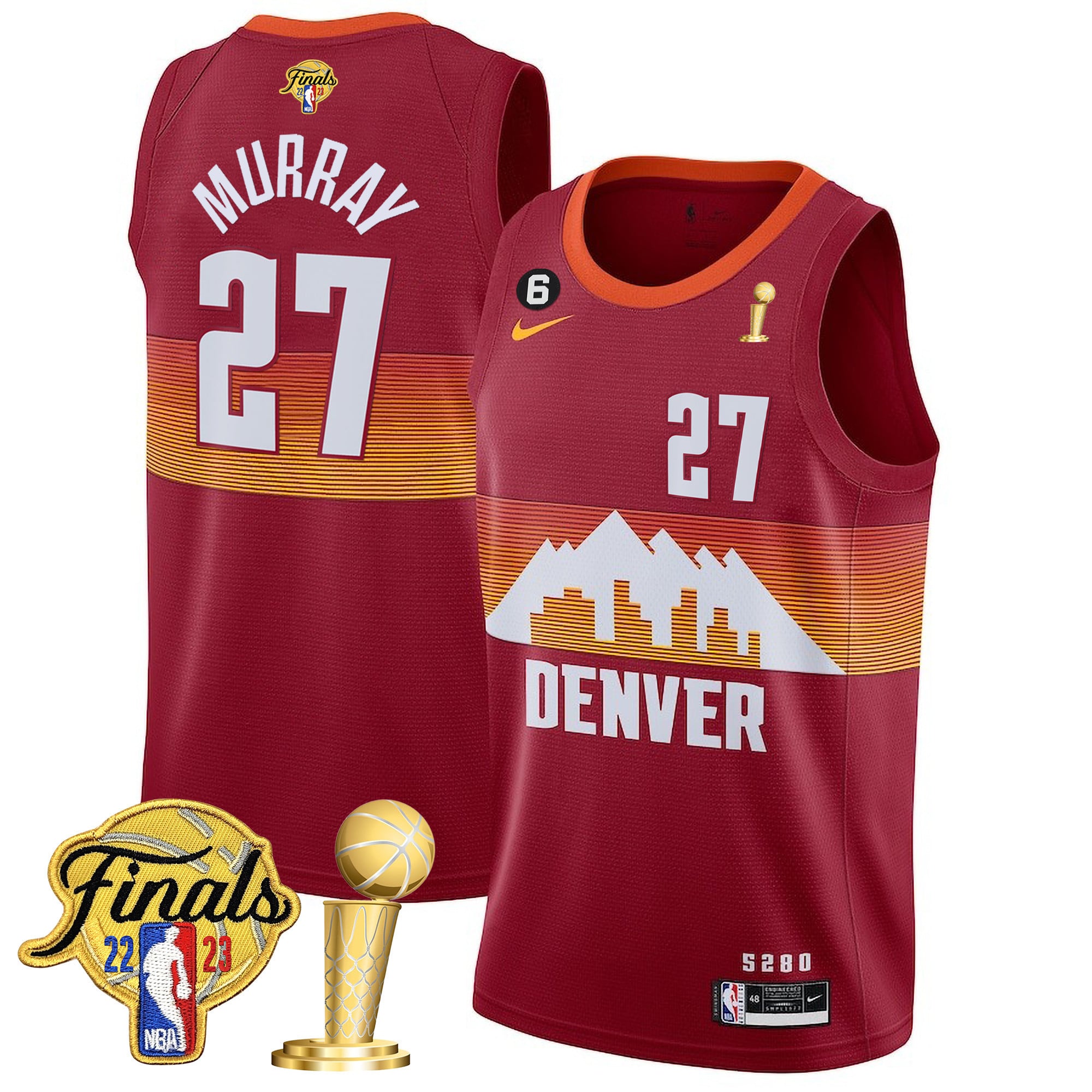 Men's Denver Nuggets 2023 Finals Patch & Champions Collection Jersey V2 - All Stitched - Image 21