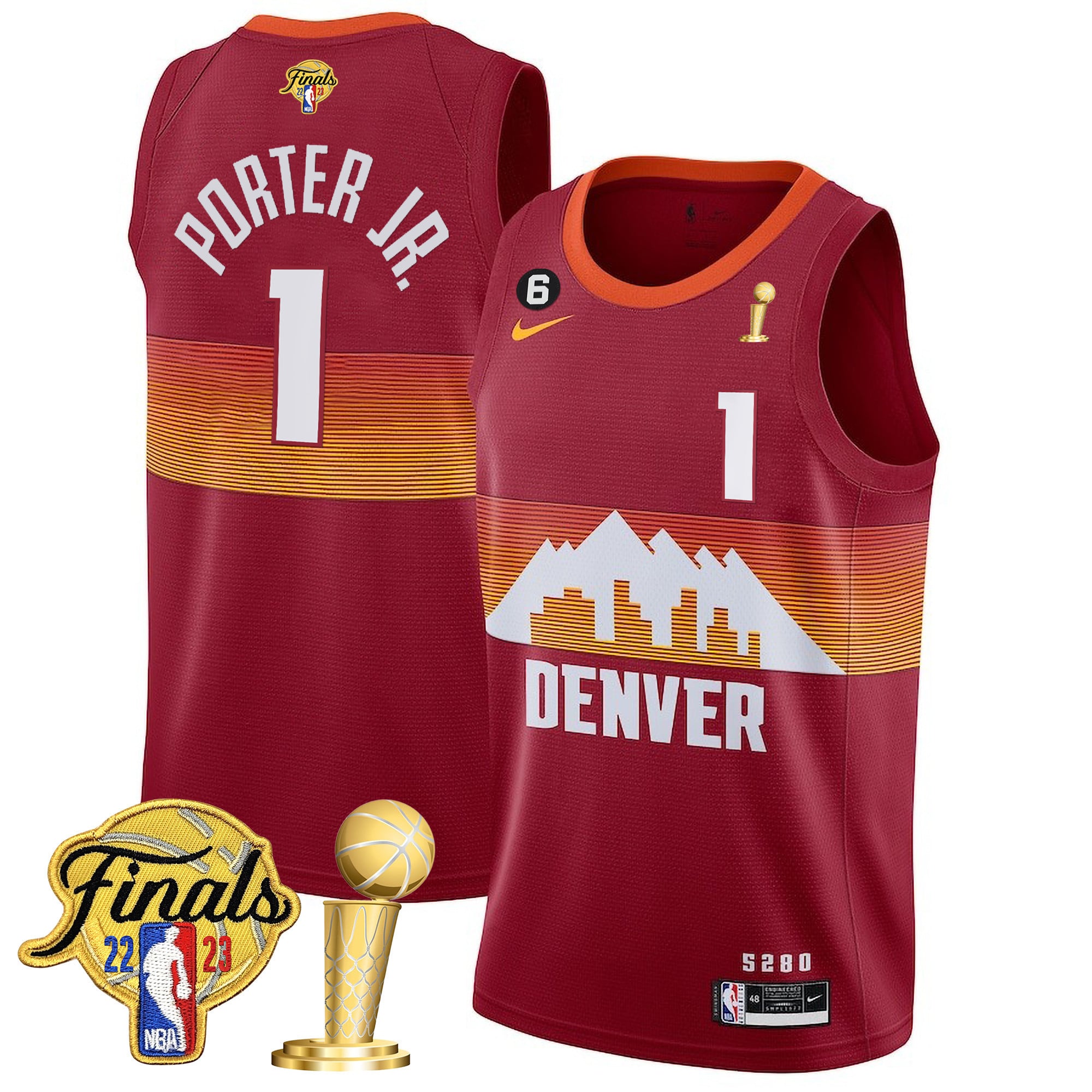 Men's Denver Nuggets 2023 Finals Patch & Champions Collection Jersey V2 - All Stitched - Image 22
